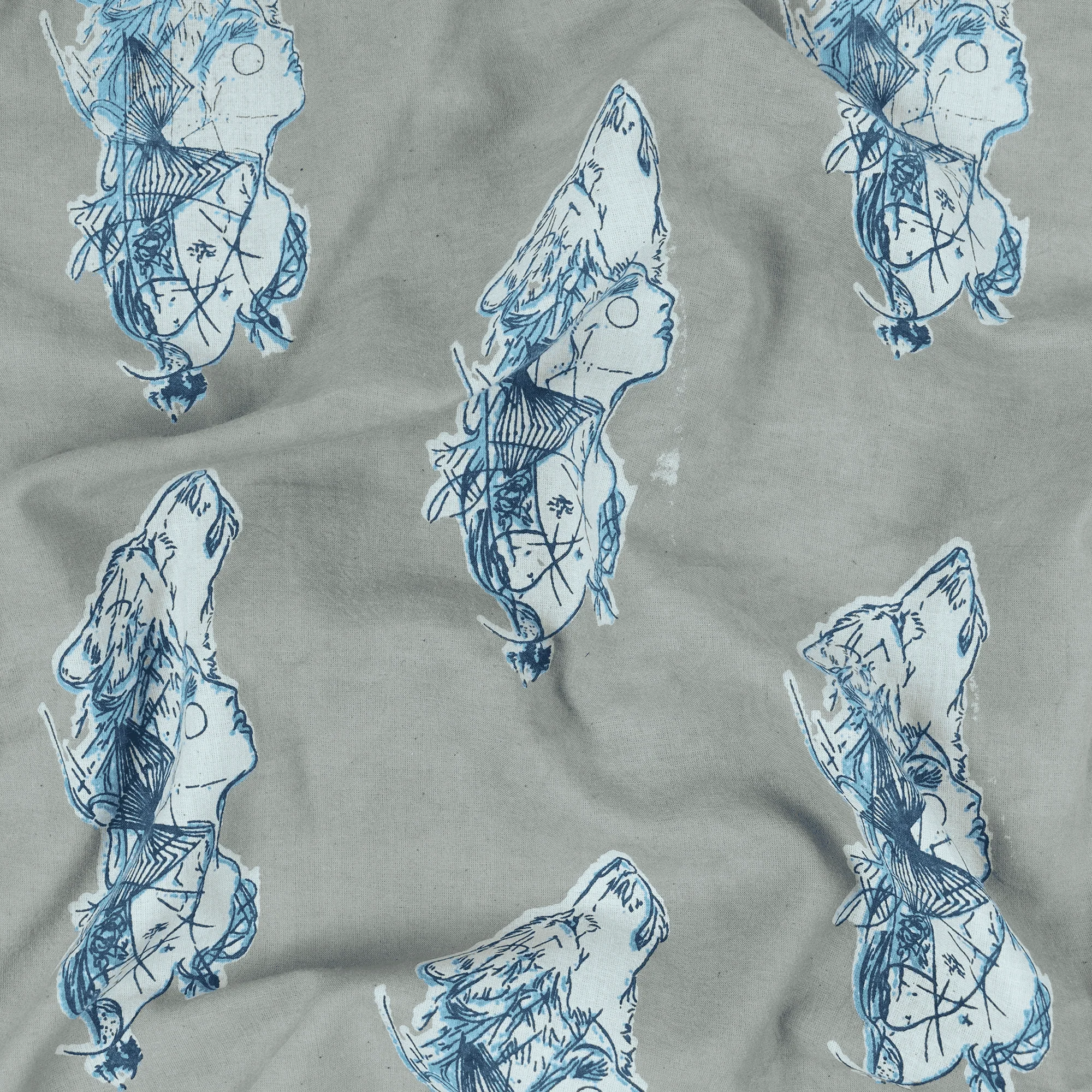 Animal Print Hand Printed Indian Cotton Kashish Fabric for Women's Dress - Image 4