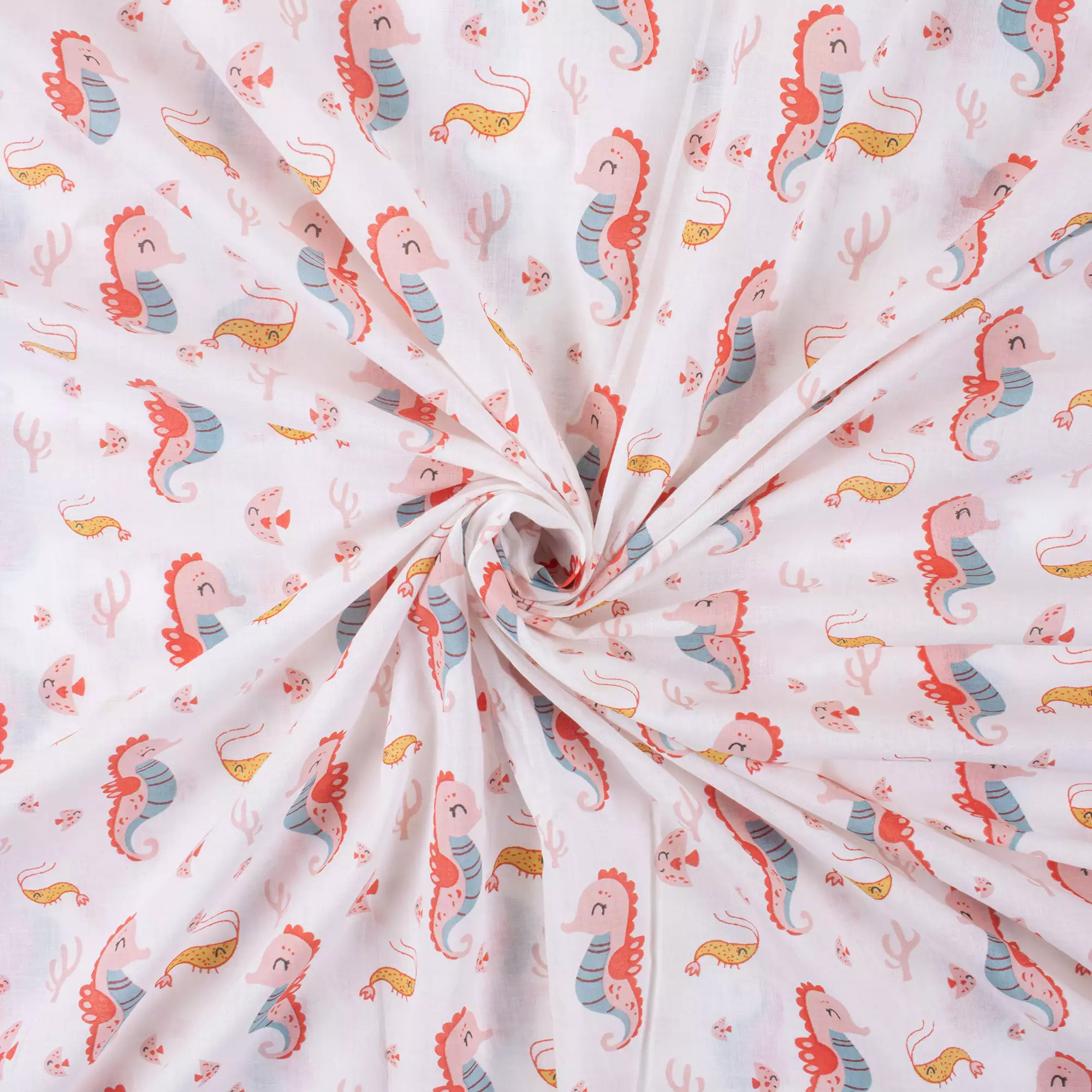 Animal Hand Block Printed Cotton Fabric by the Yard - Image 4