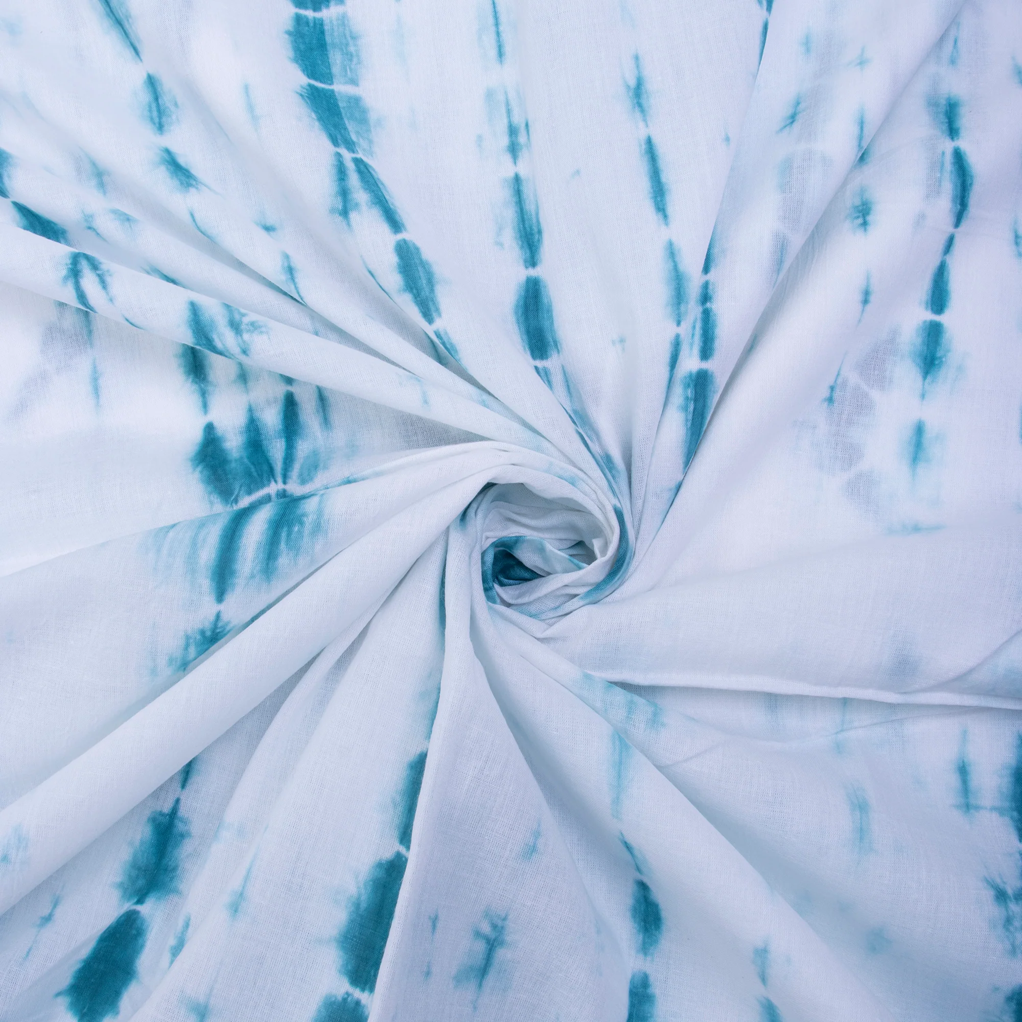 Stunning Blue Tie Dye Handmade Cotton Fabrics - Image 3