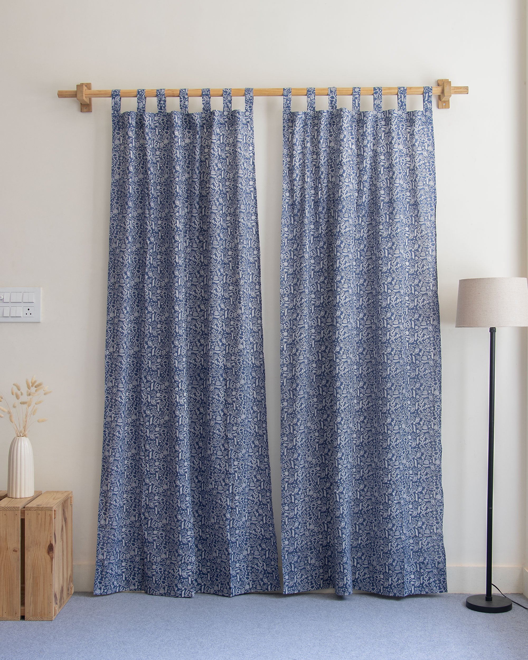 Aquatic Animals Block Printed Curtains - Image 2