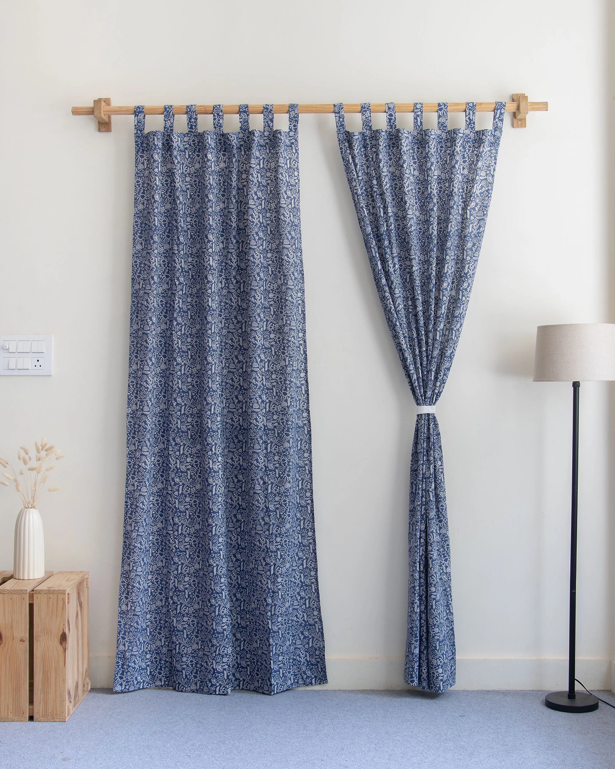 Aquatic Animals Block Printed Curtains - Image 3