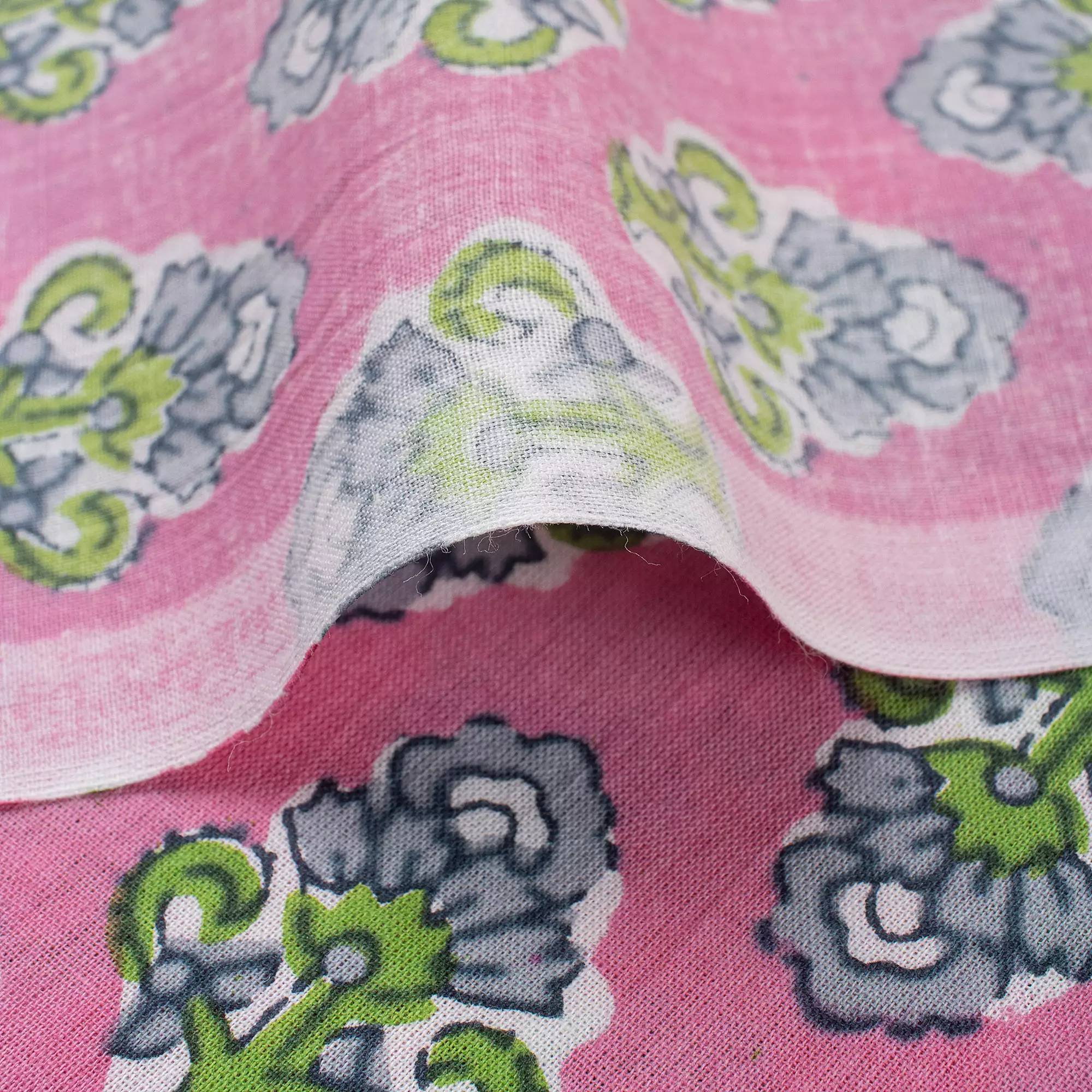 Attractive Floral Hand Block Print Fabric - Image 2