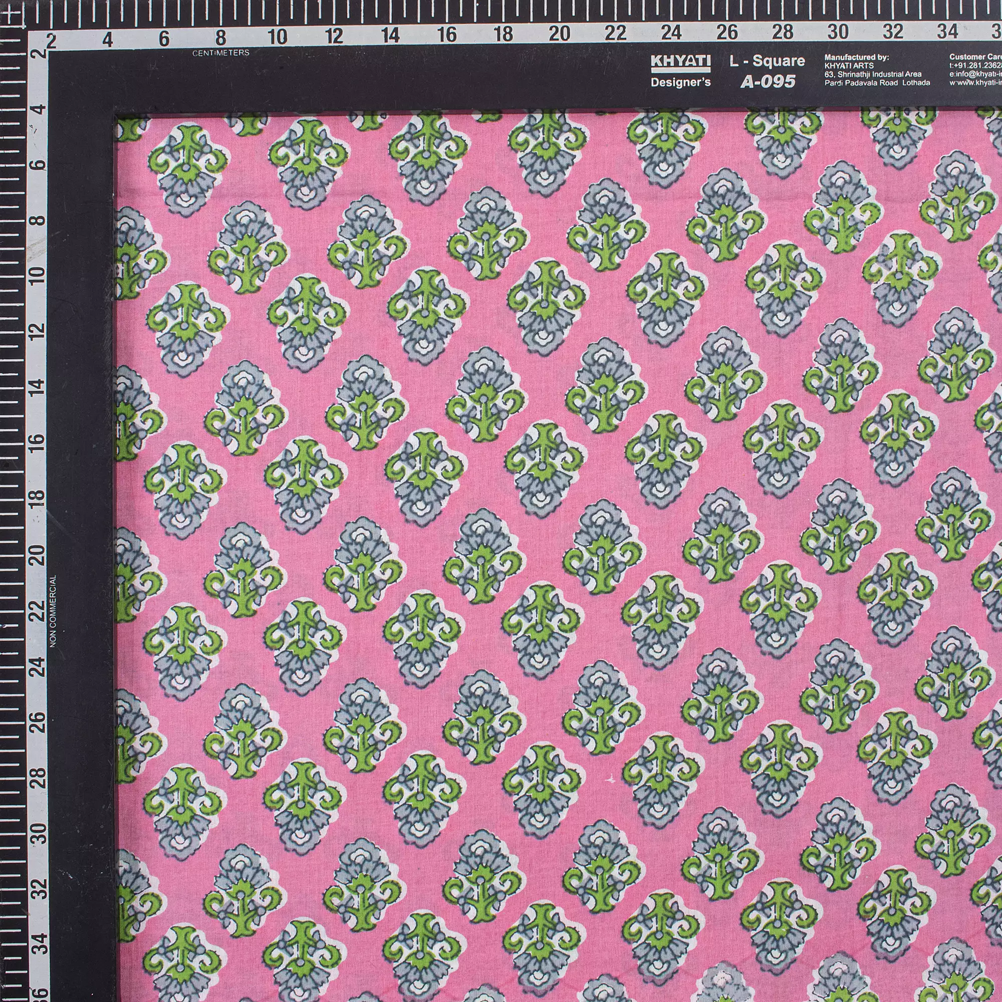Attractive Floral Hand Block Print Fabric - Image 3