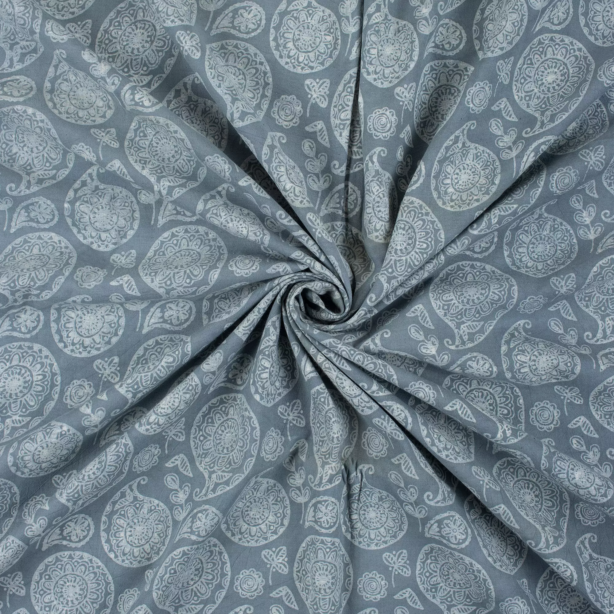 Paisley Organic Cotton Kashish Fabric - Image 4