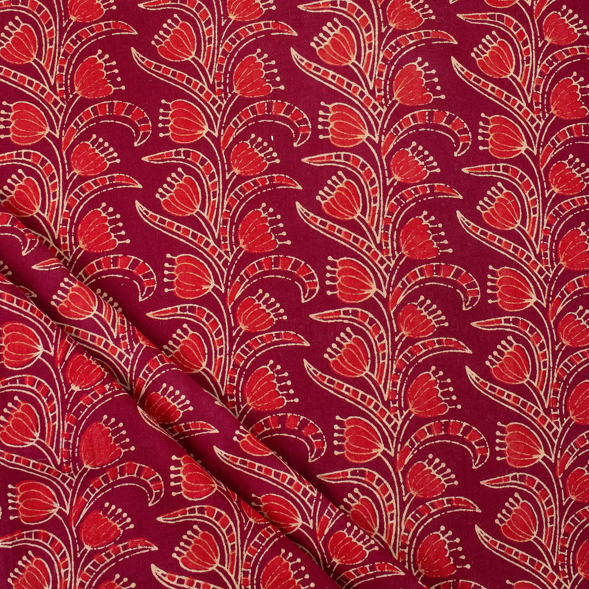 Beautiful Handmade Cotton Ajrakh Dress Fabric