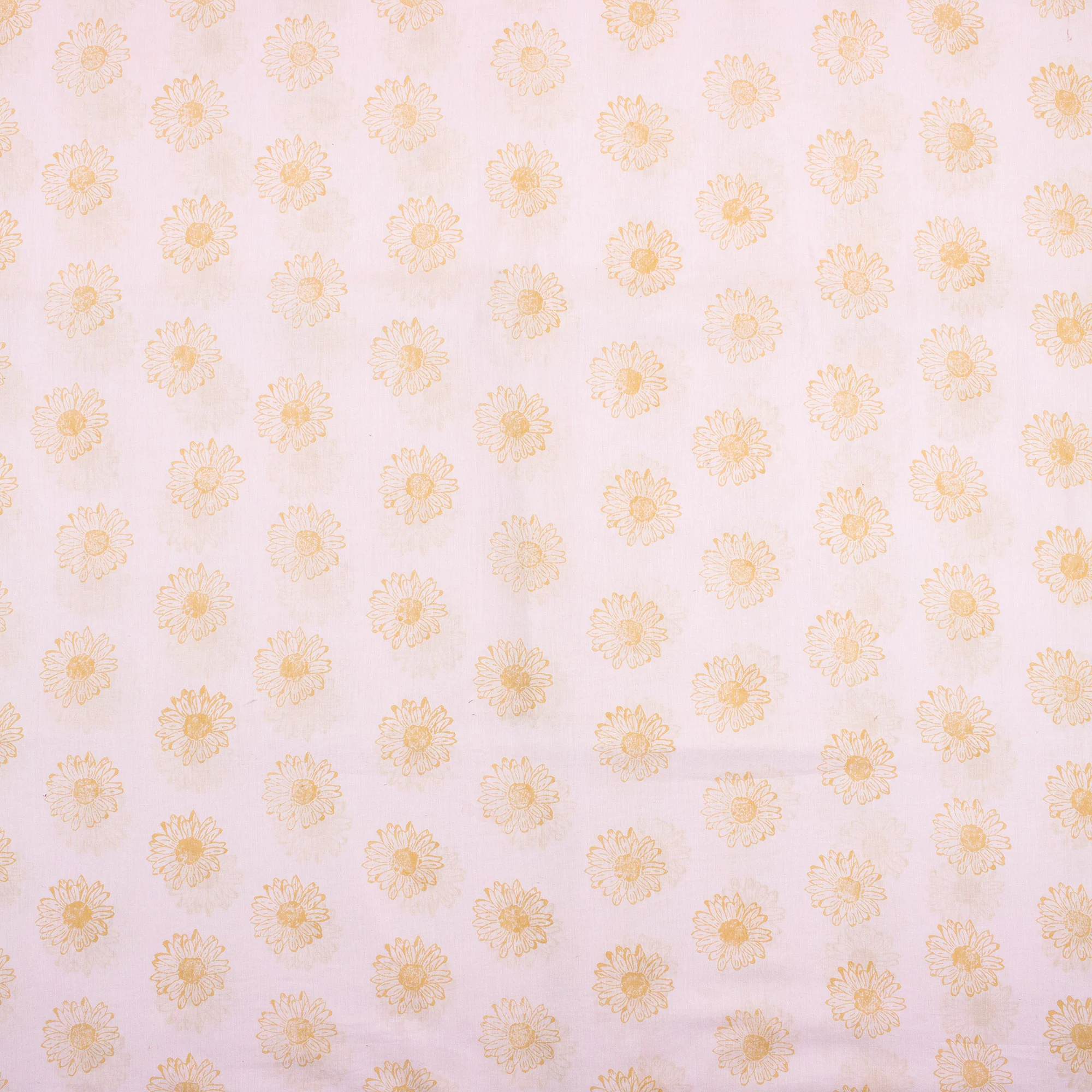 Beautiful Indian Floral Hand Block Printed Cotton Fabric - Image 2