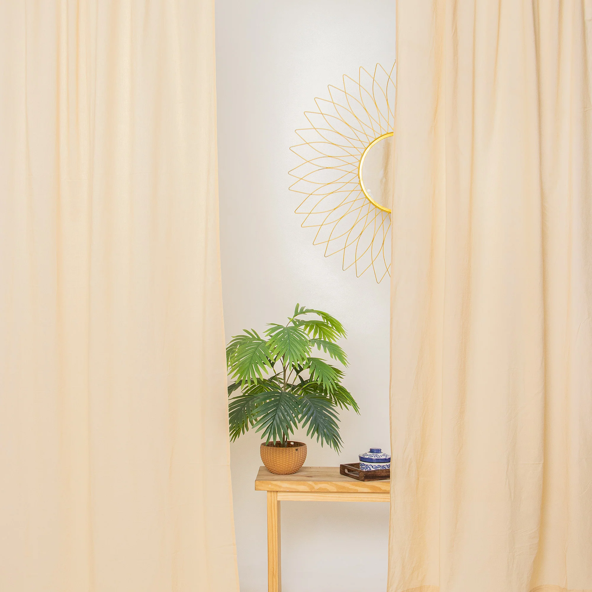 Handmade Dining Room Cotton Curtains Set of 2
