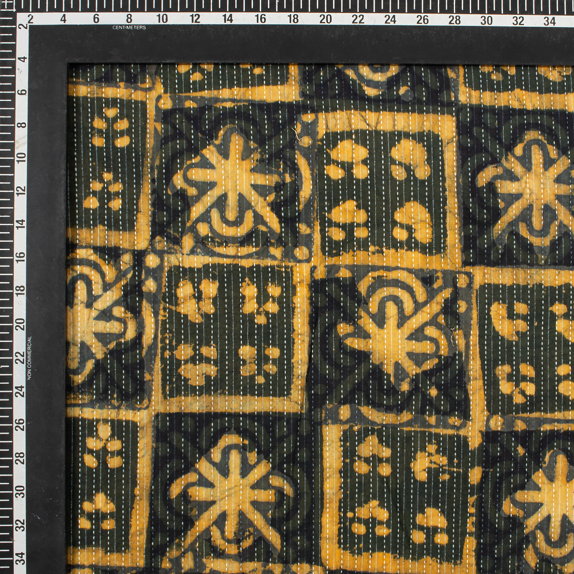 Dabu Soft Cotton Hand Block Printed Kantha Fabric - Image 3