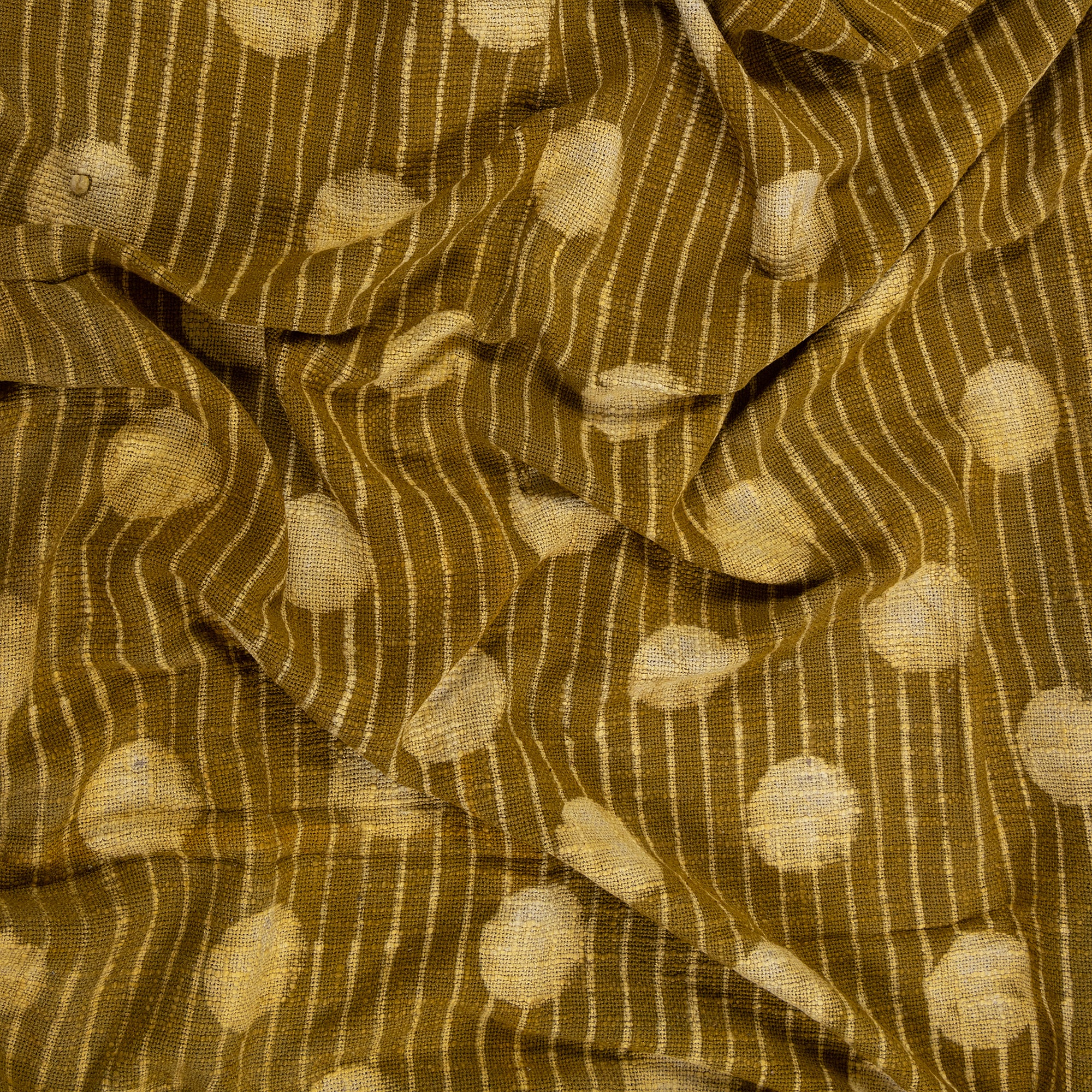 Handcrafted Polka Dots Block Printed Indian Cotton Throw Blanket - Image 3
