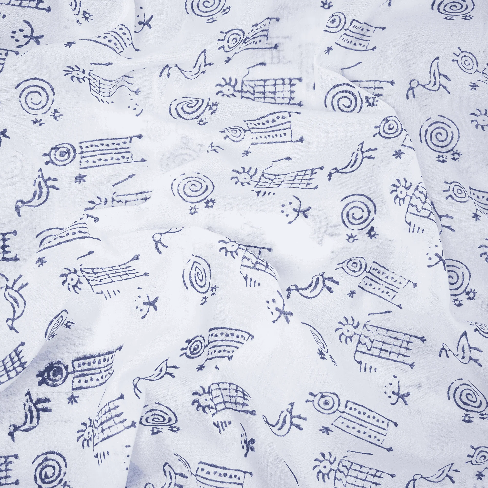 Traditional Indian Hand Printed Pure Cotton Fabric for Kurtis - Image 4