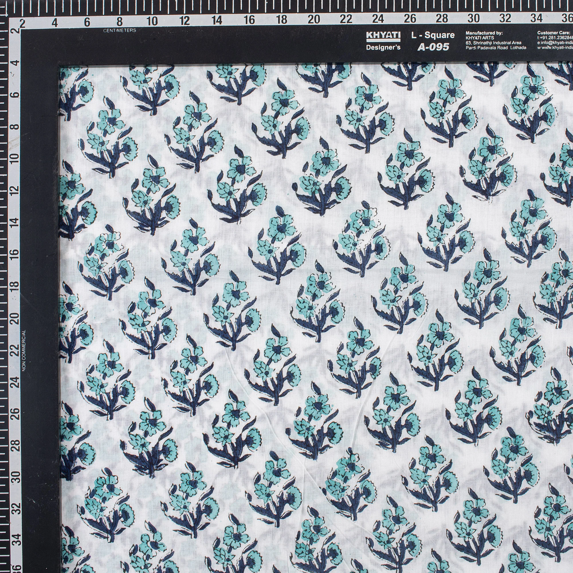 Modern Indian Hand Block Print Fabric - Image 2