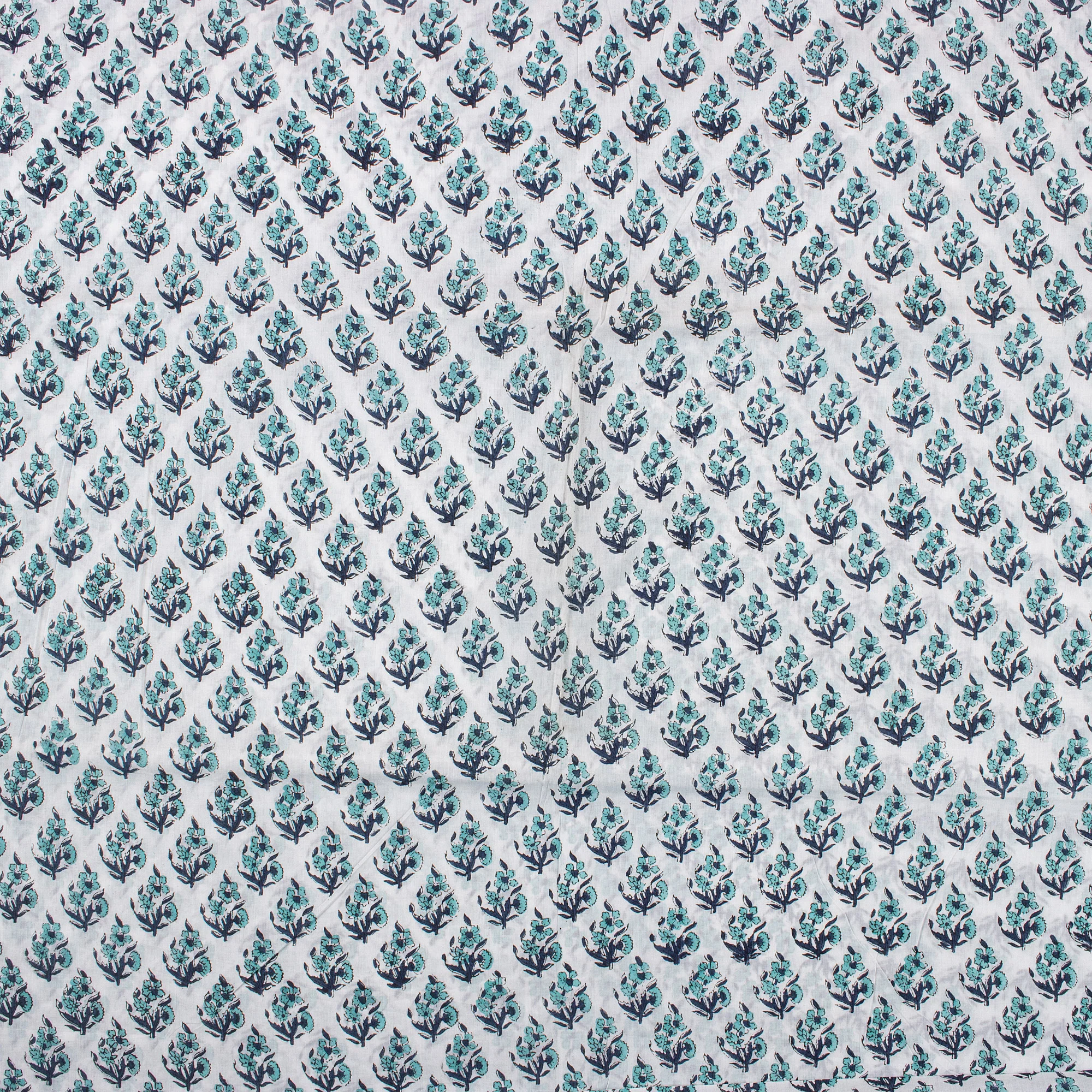 Modern Indian Hand Block Print Fabric - Image 4