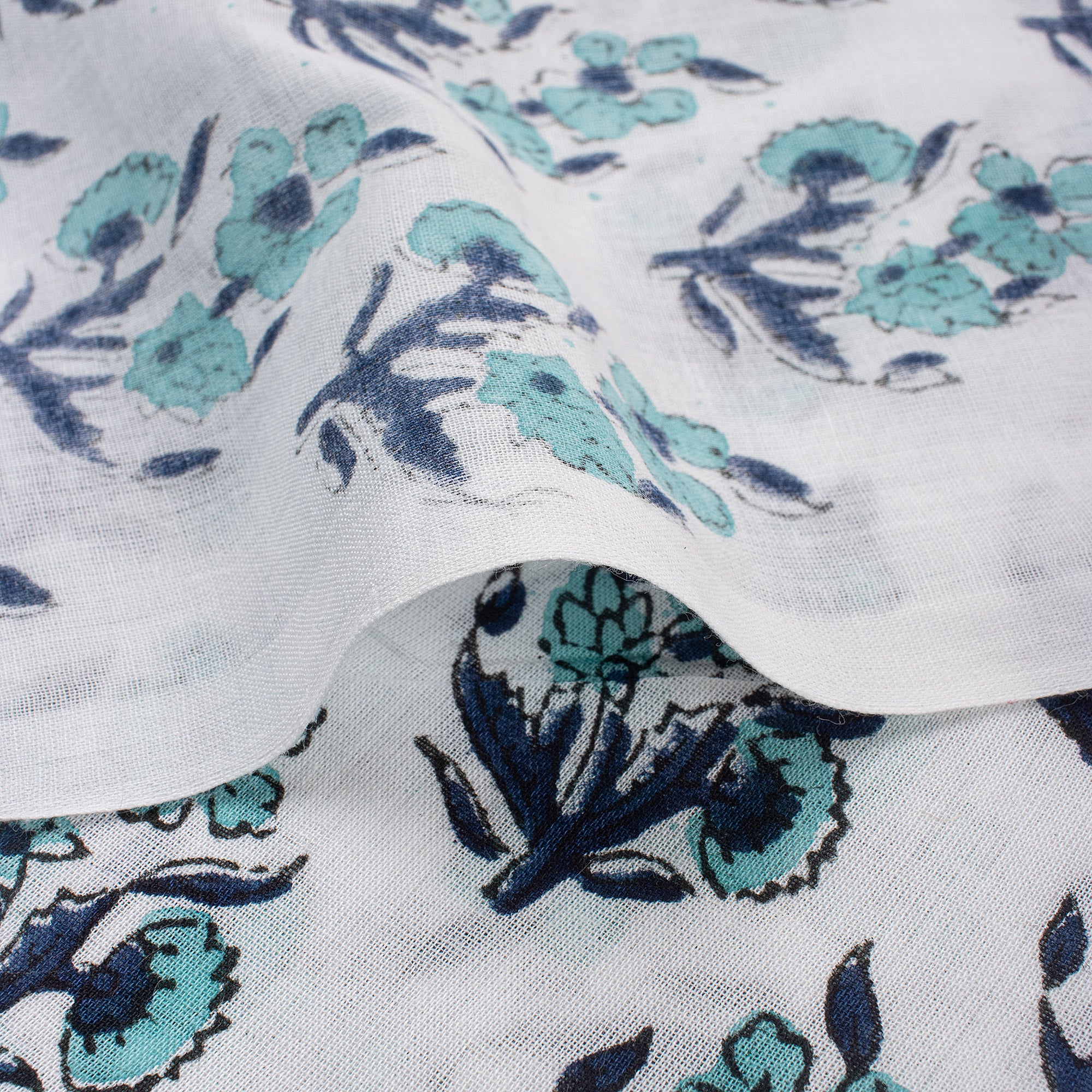 Modern Indian Hand Block Print Fabric - Image 5