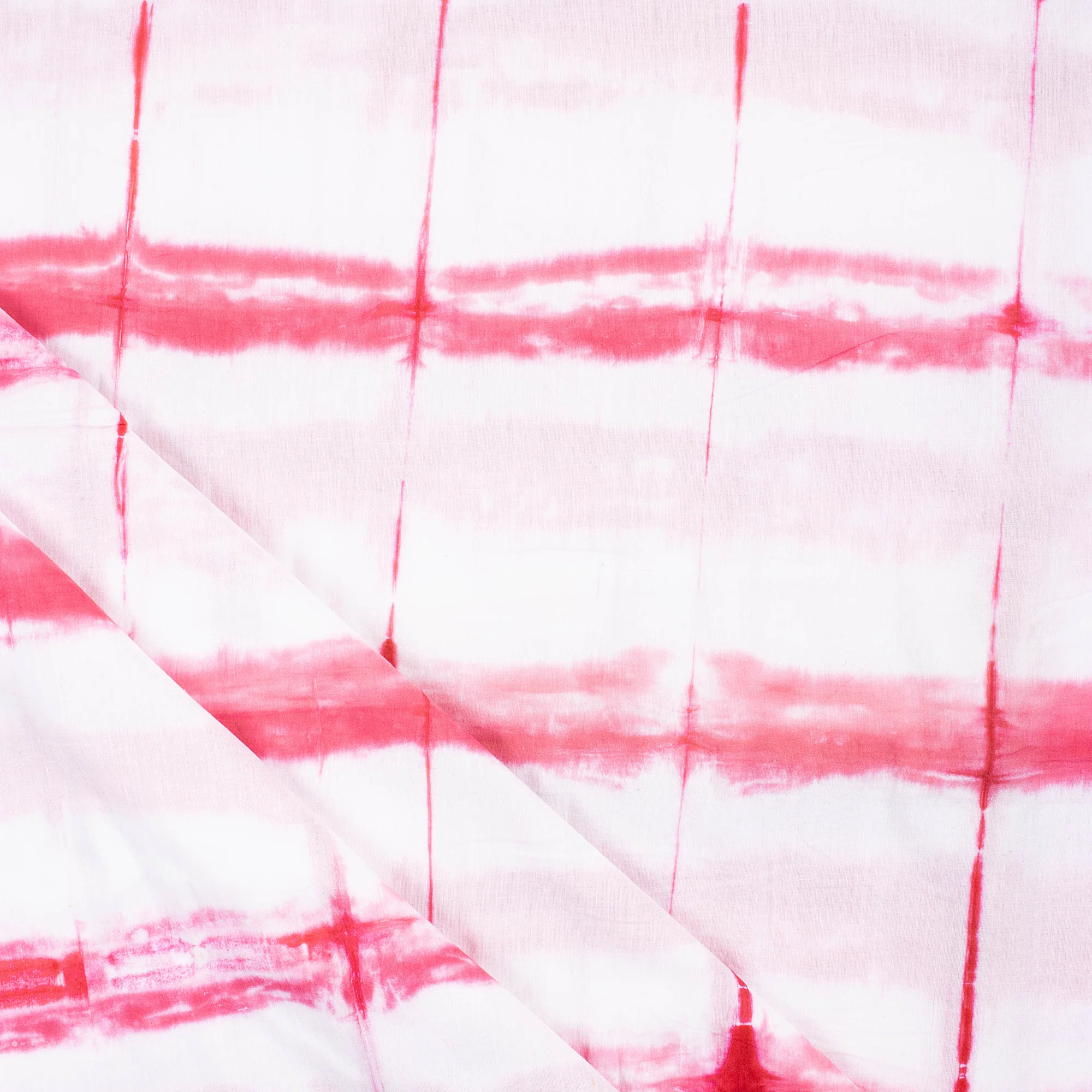 Pink Striped Tie Dye Shibori Fabric - Image 2