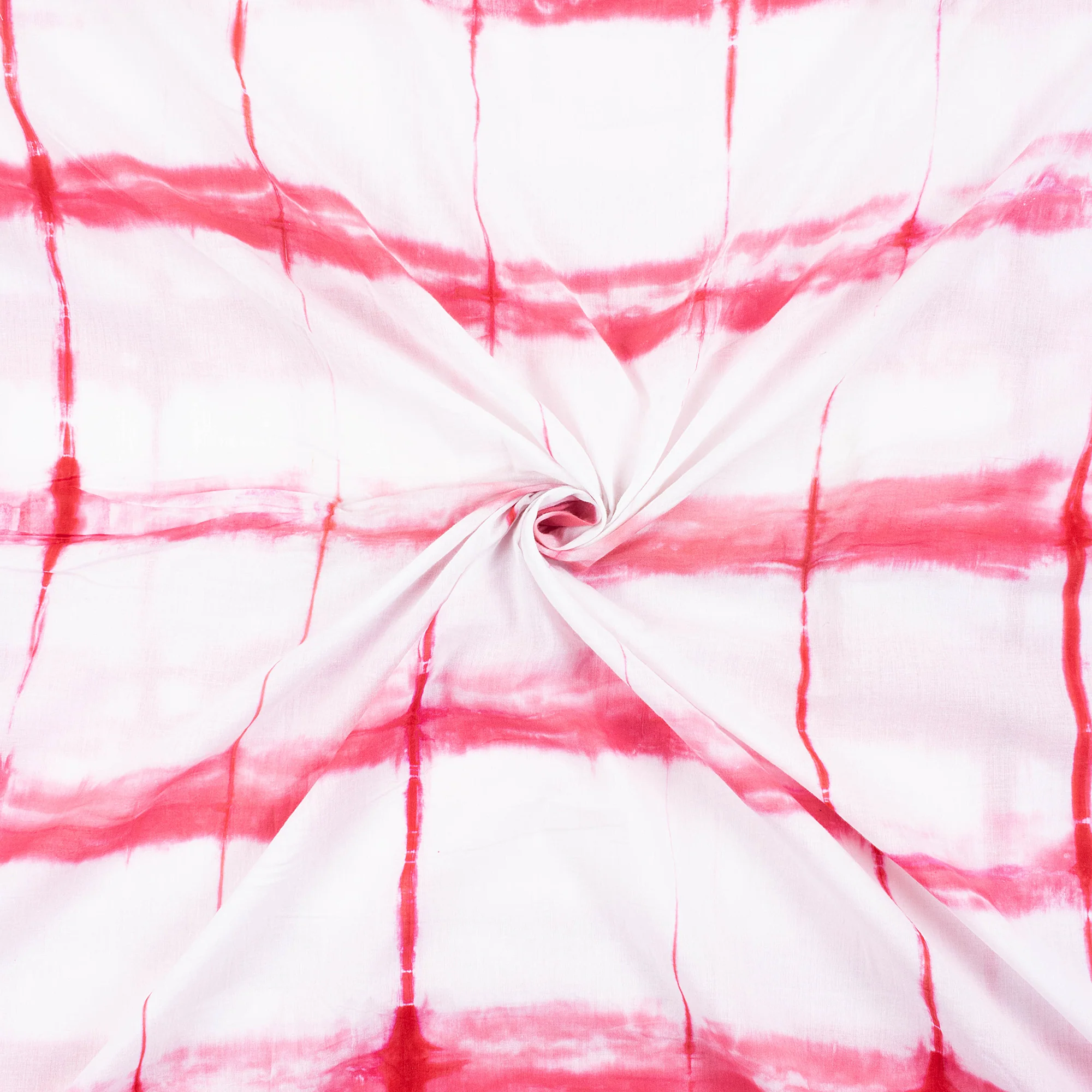 Pink Striped Tie Dye Shibori Fabric - Image 5