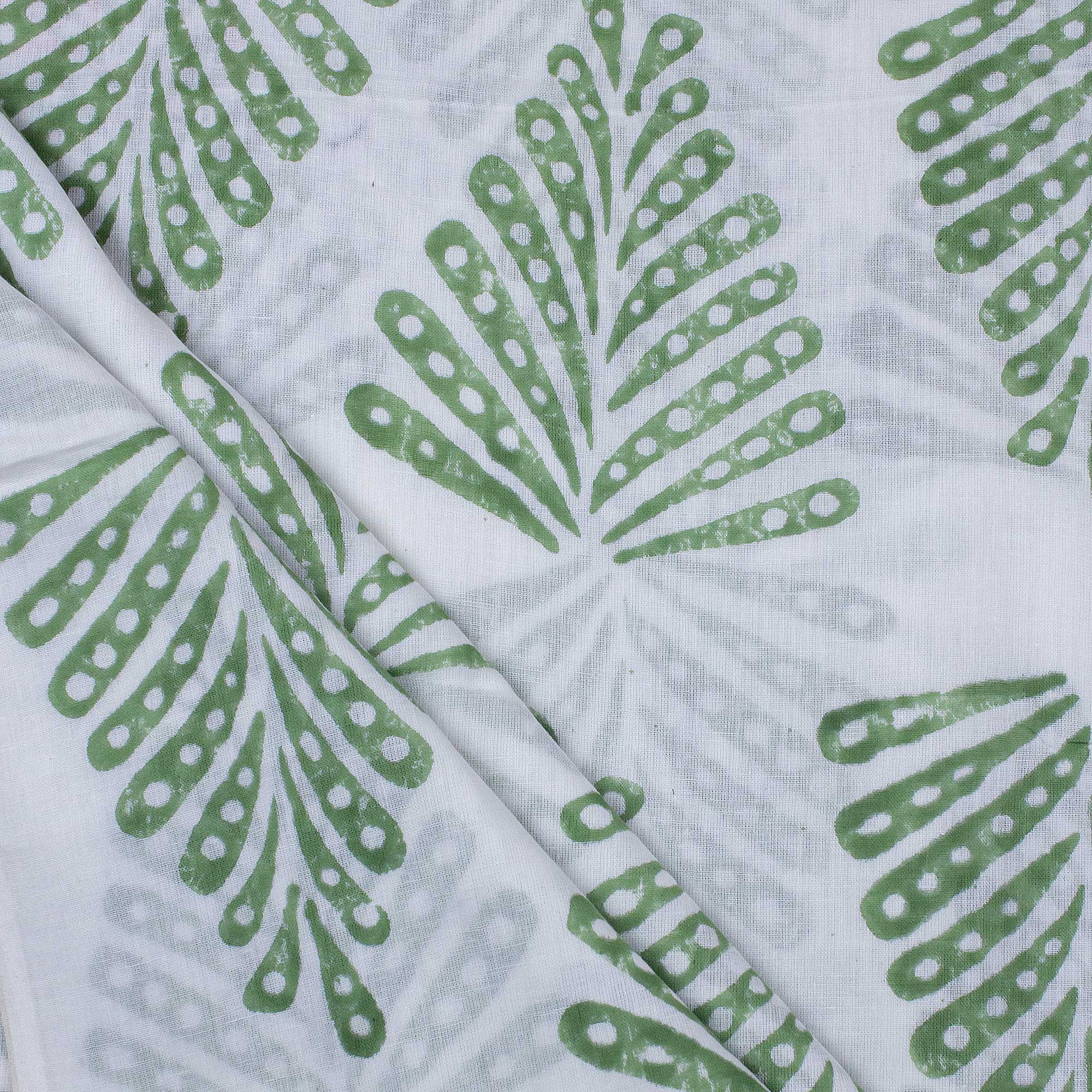 Premium Leaf Hand Block Print Fabric