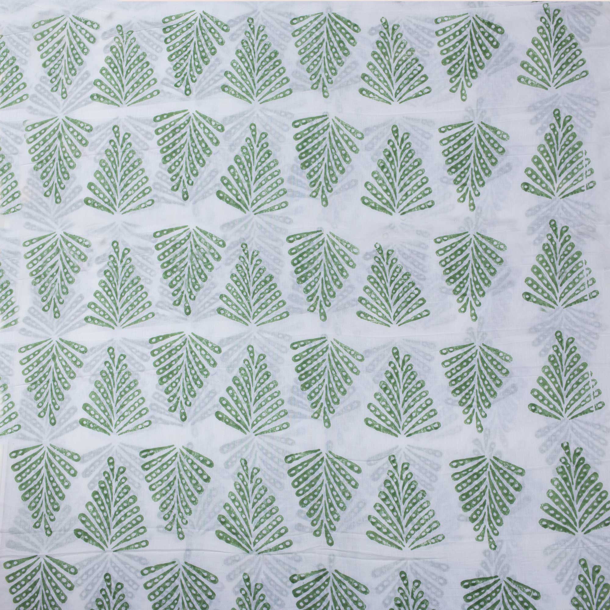 Premium Leaf Hand Block Print Fabric - Image 3