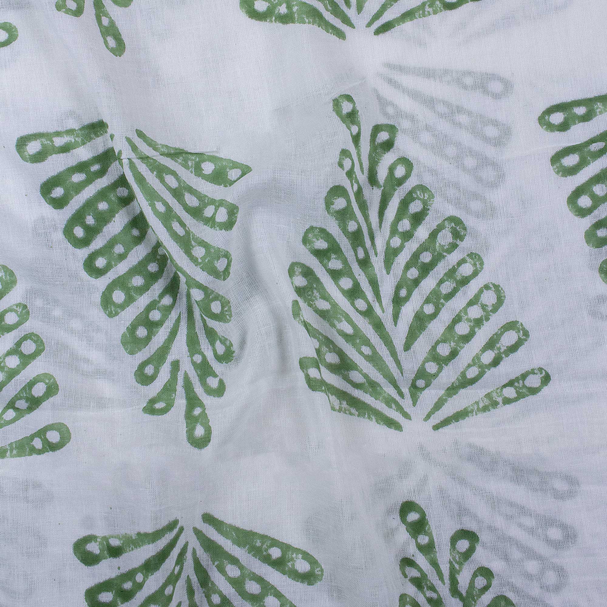 Premium Leaf Hand Block Print Fabric - Image 5