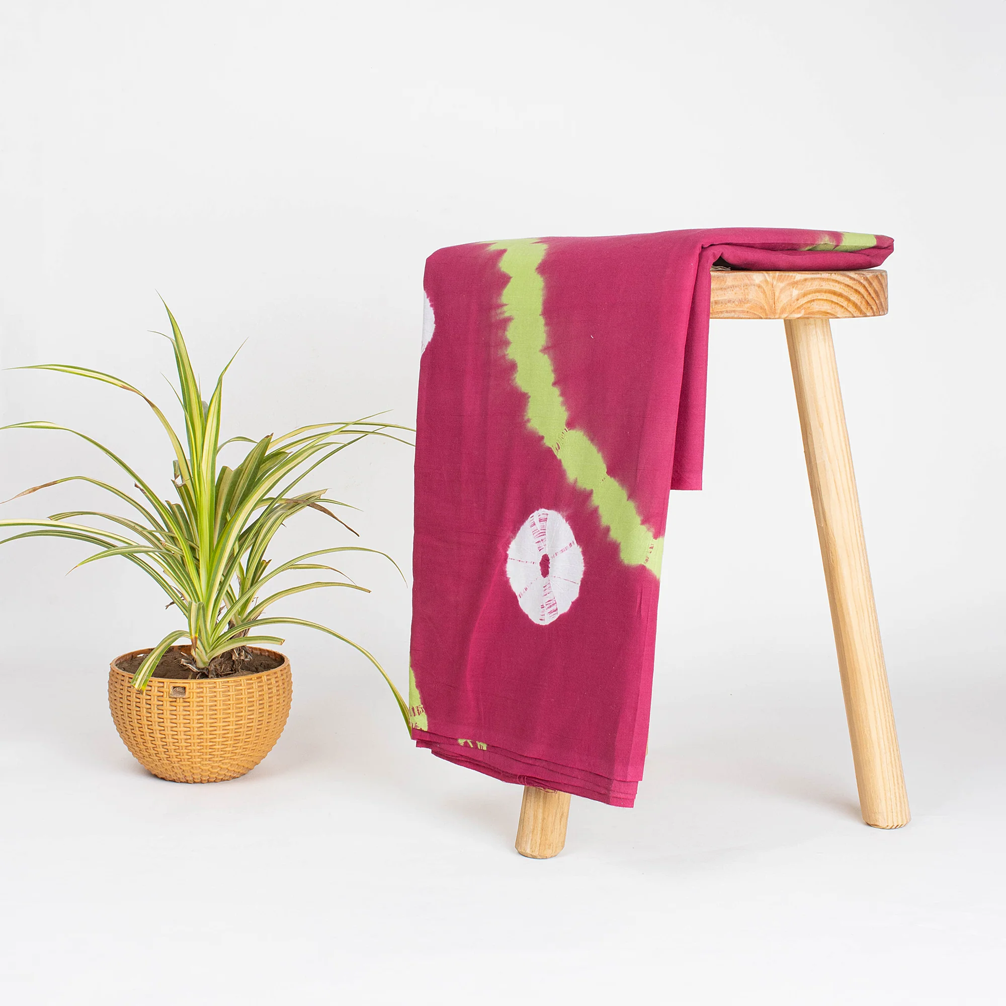 Red Cotton Tie Dye Shibori Fabric