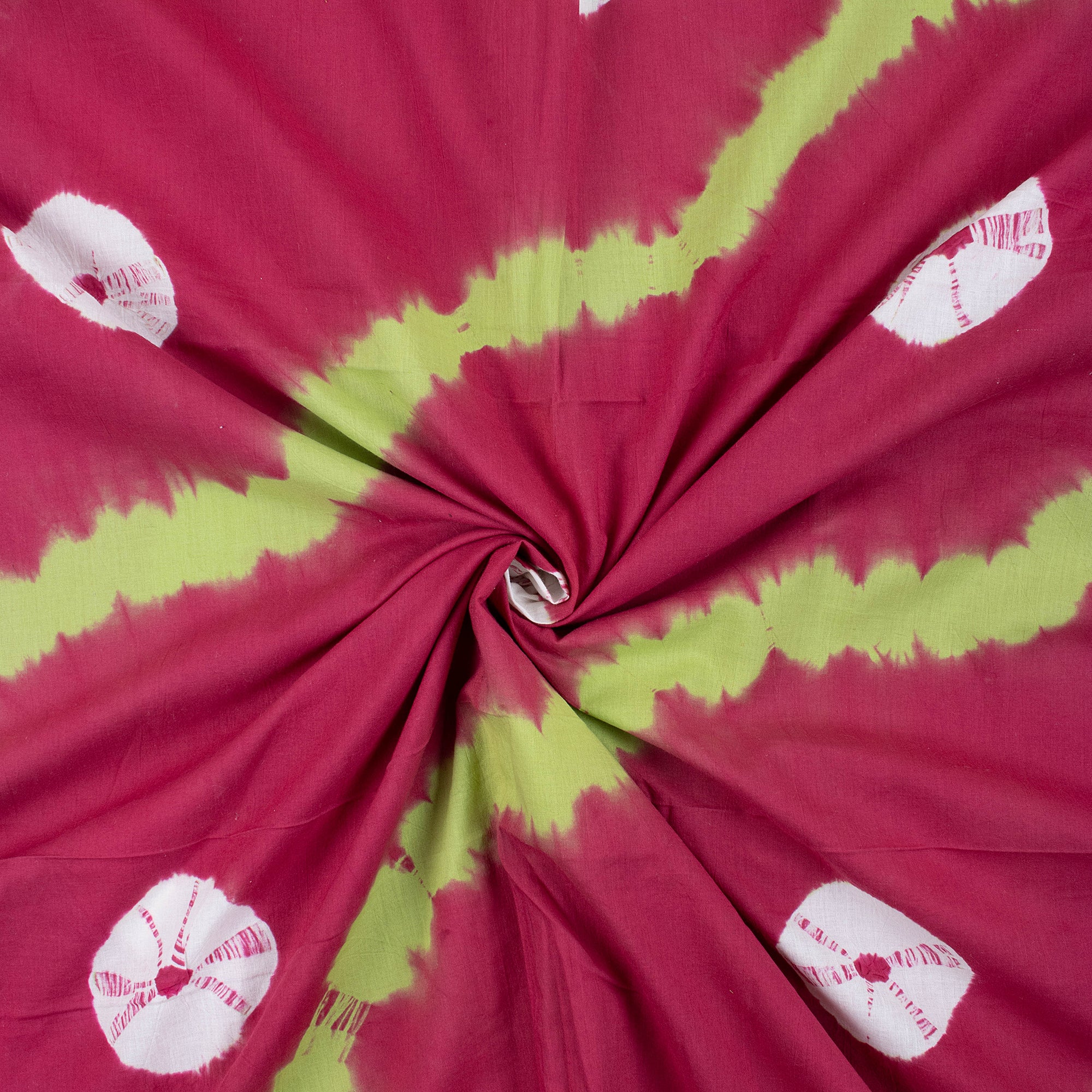 Red Cotton Tie Dye Shibori Fabric - Image 4