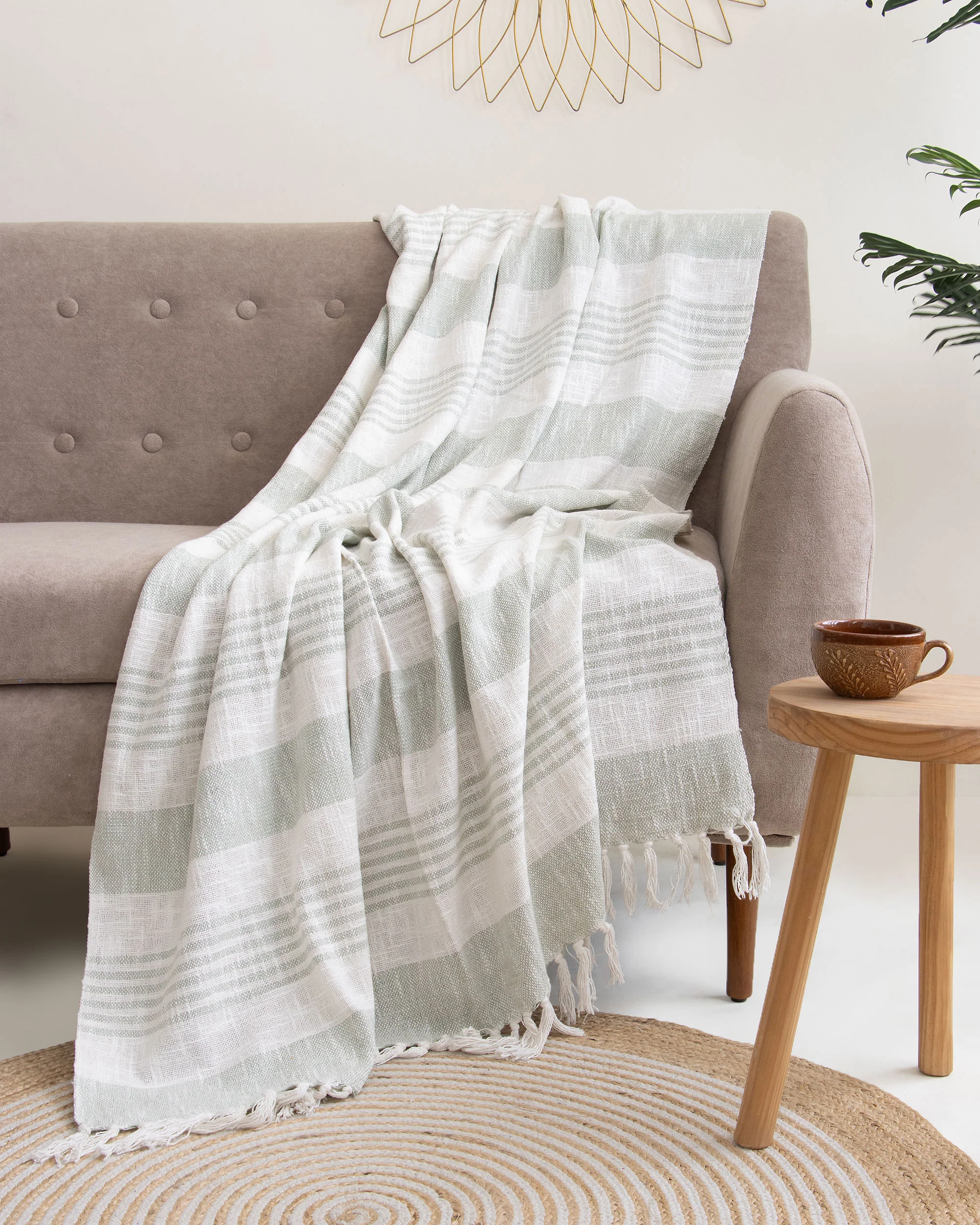 Printed Handmade Cotton Woven Throw Blanket