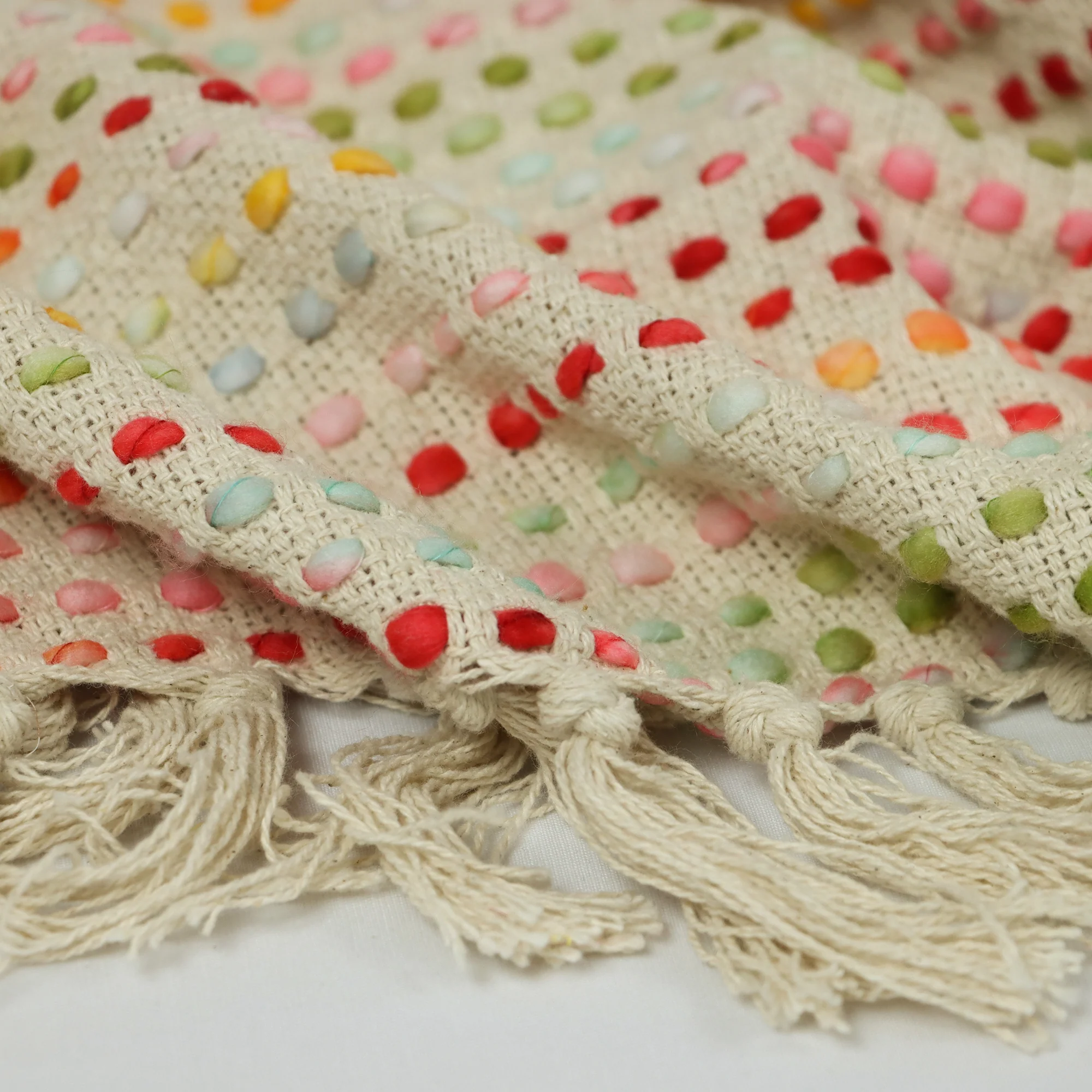 Handmade Indian Cotton Woven Throw Blanket for Couch - Image 6