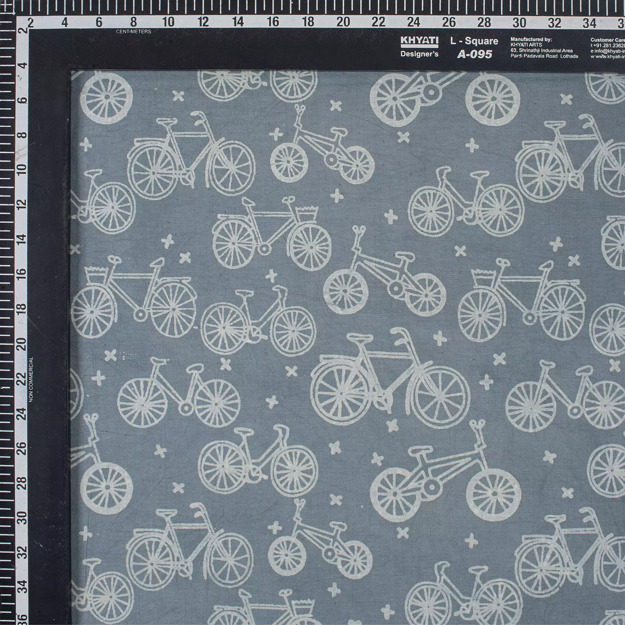 Hand Block Cotton Kashish Fabric - Image 3