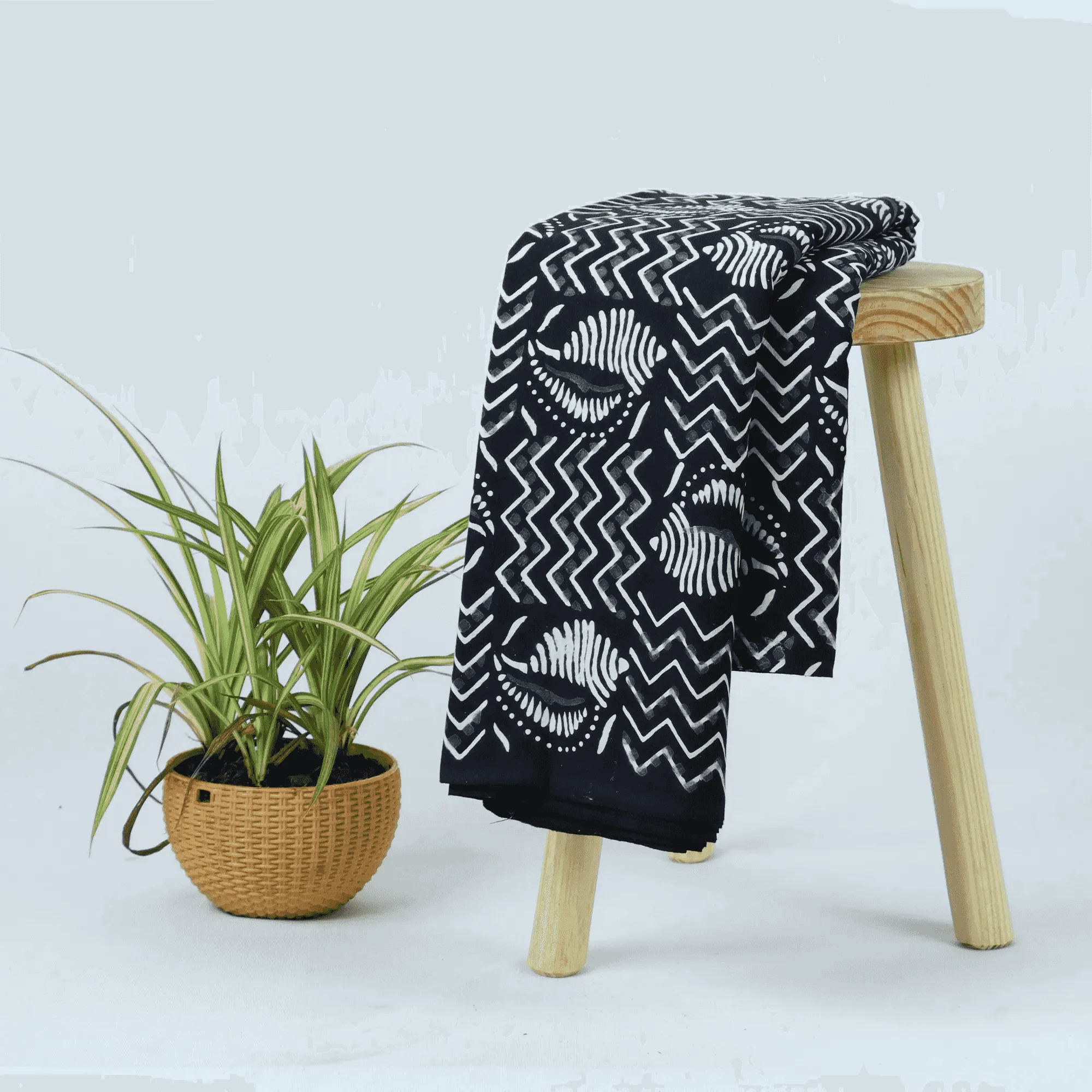 Hand Blocked Cotton Printed Napkin Fabric Cloth - Image 5