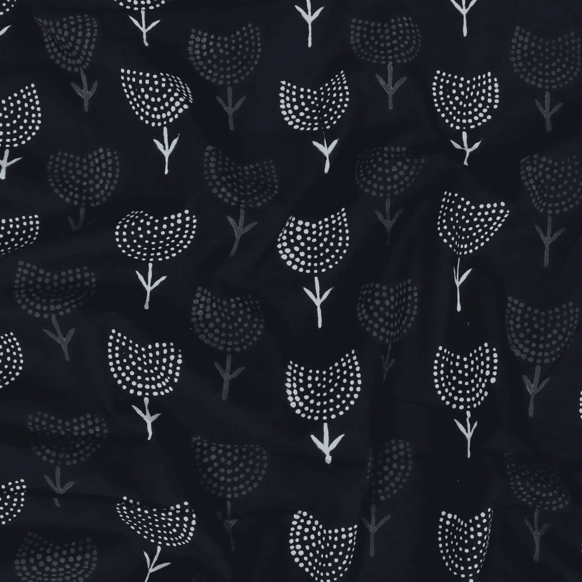 Floral Hand Block Printed Summer Dress Cotton Fabric Cloth - Image 3