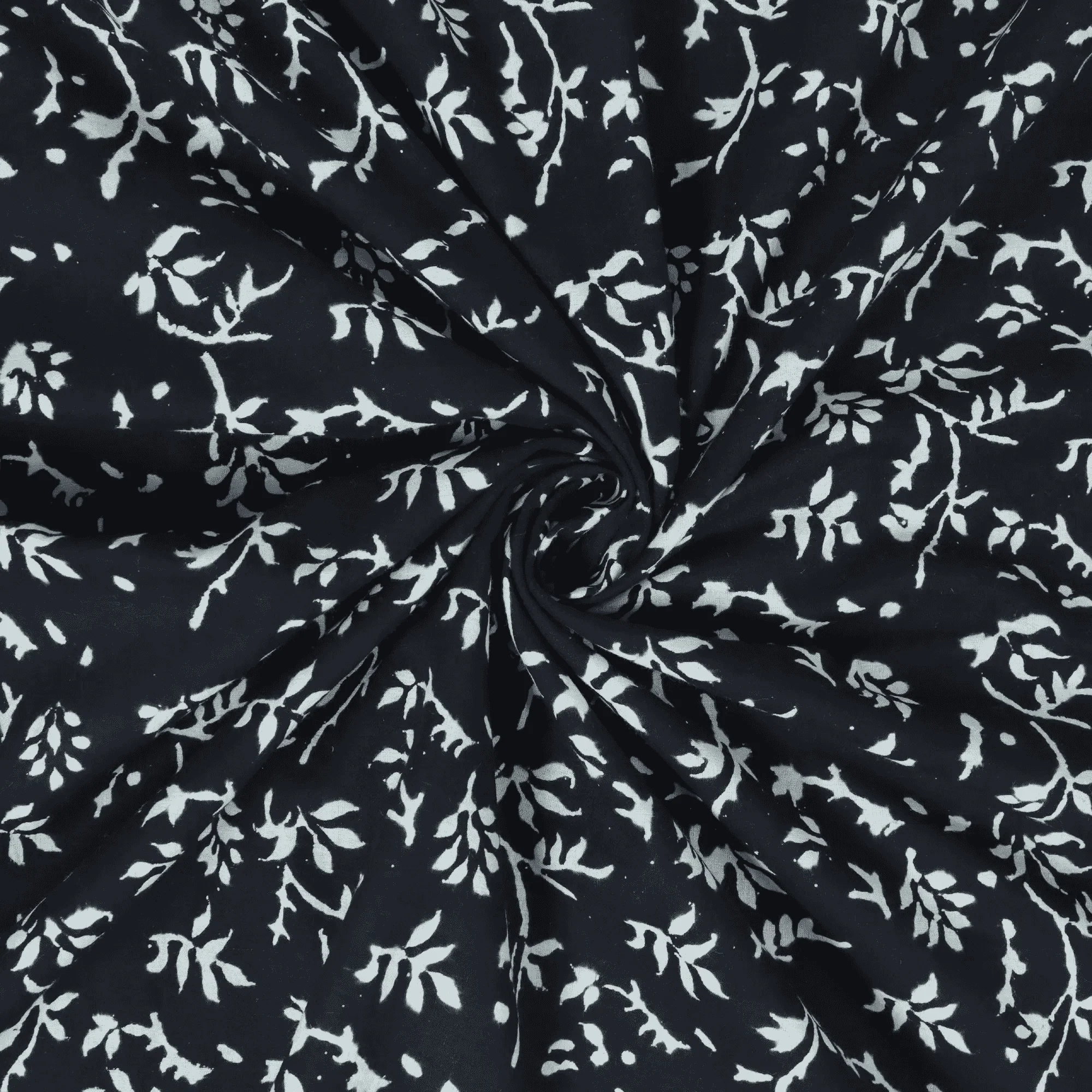 Floral Handcrafted Mud Block Cotton Dress Fabric - Image 4