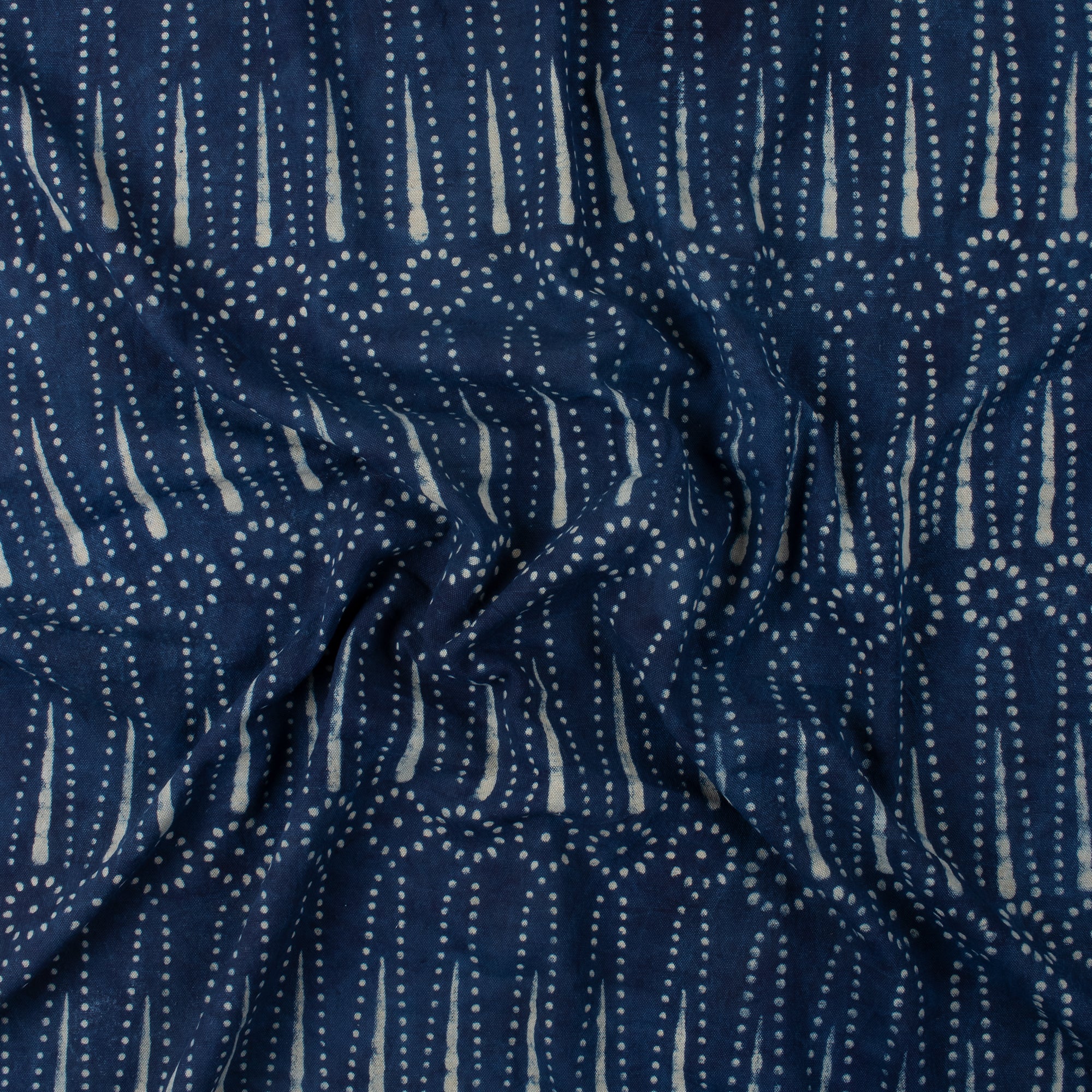 Indian Hand Block Leaf Printed Cotton Fabric By Yard - Image 2