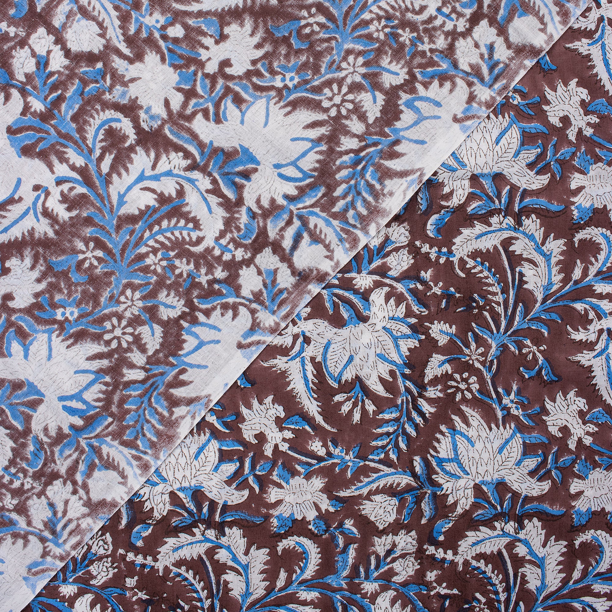 Multifloral Indian Handmade Block Print Organic Natural Cotton Fabric - Image 5