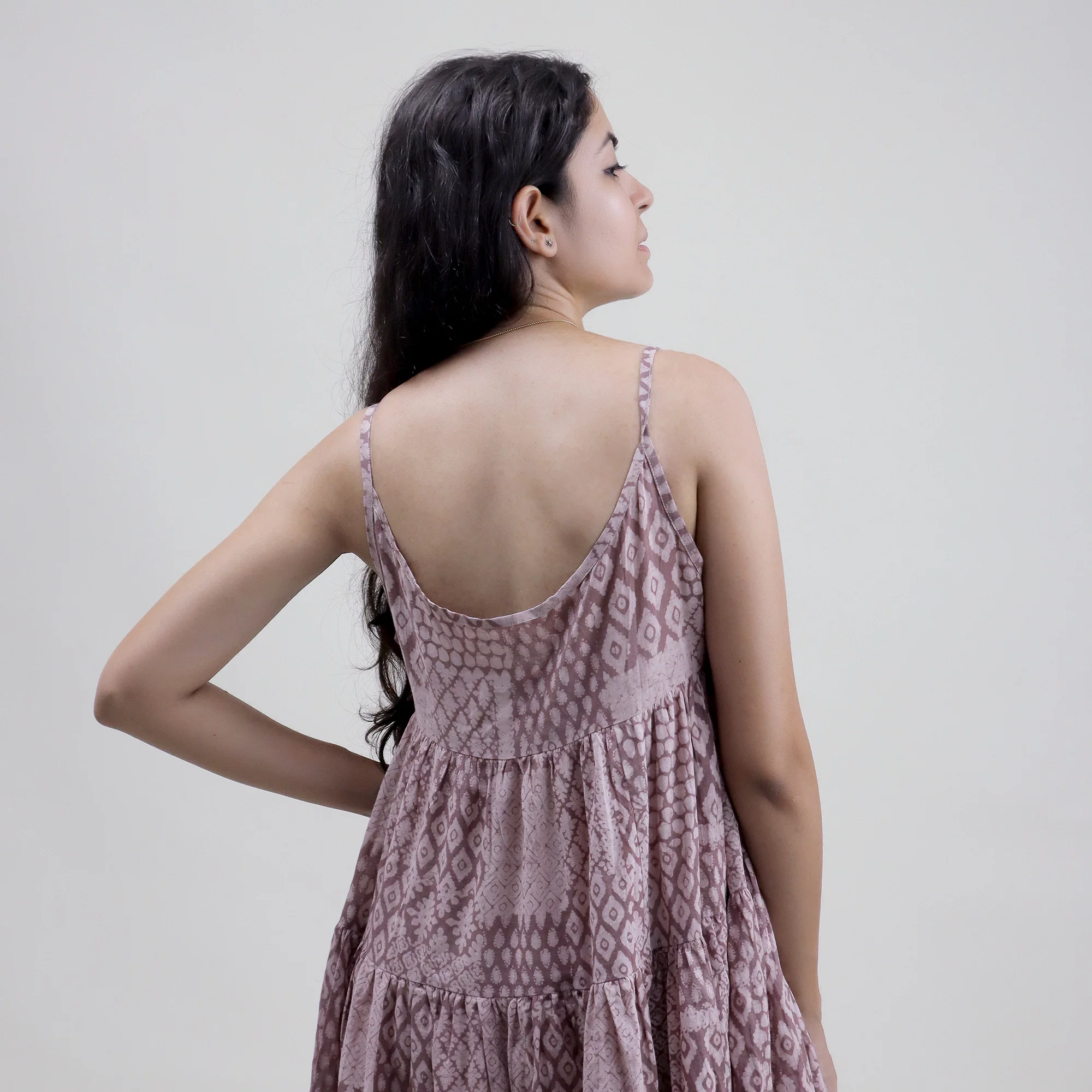 Block Printed Light Weighted Cotton Midi Dress - Image 5