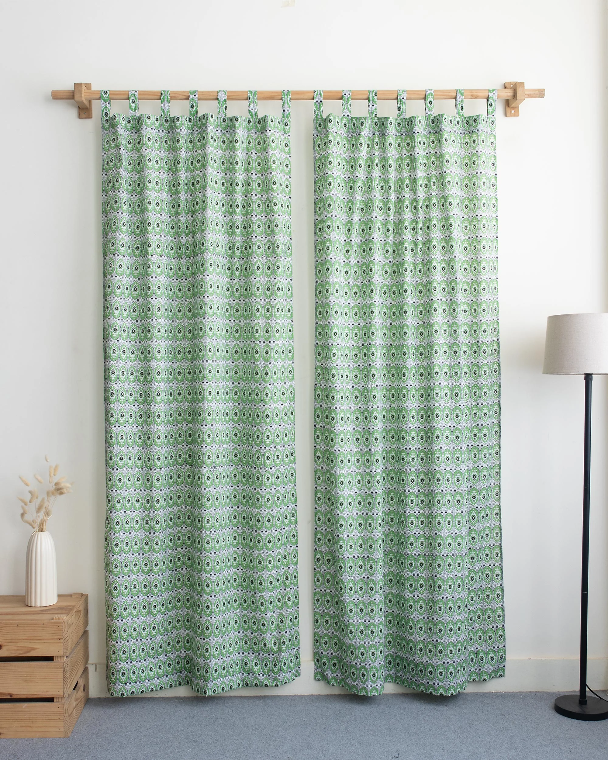 Premium Block Printed Pure Cotton Curtain - Image 2