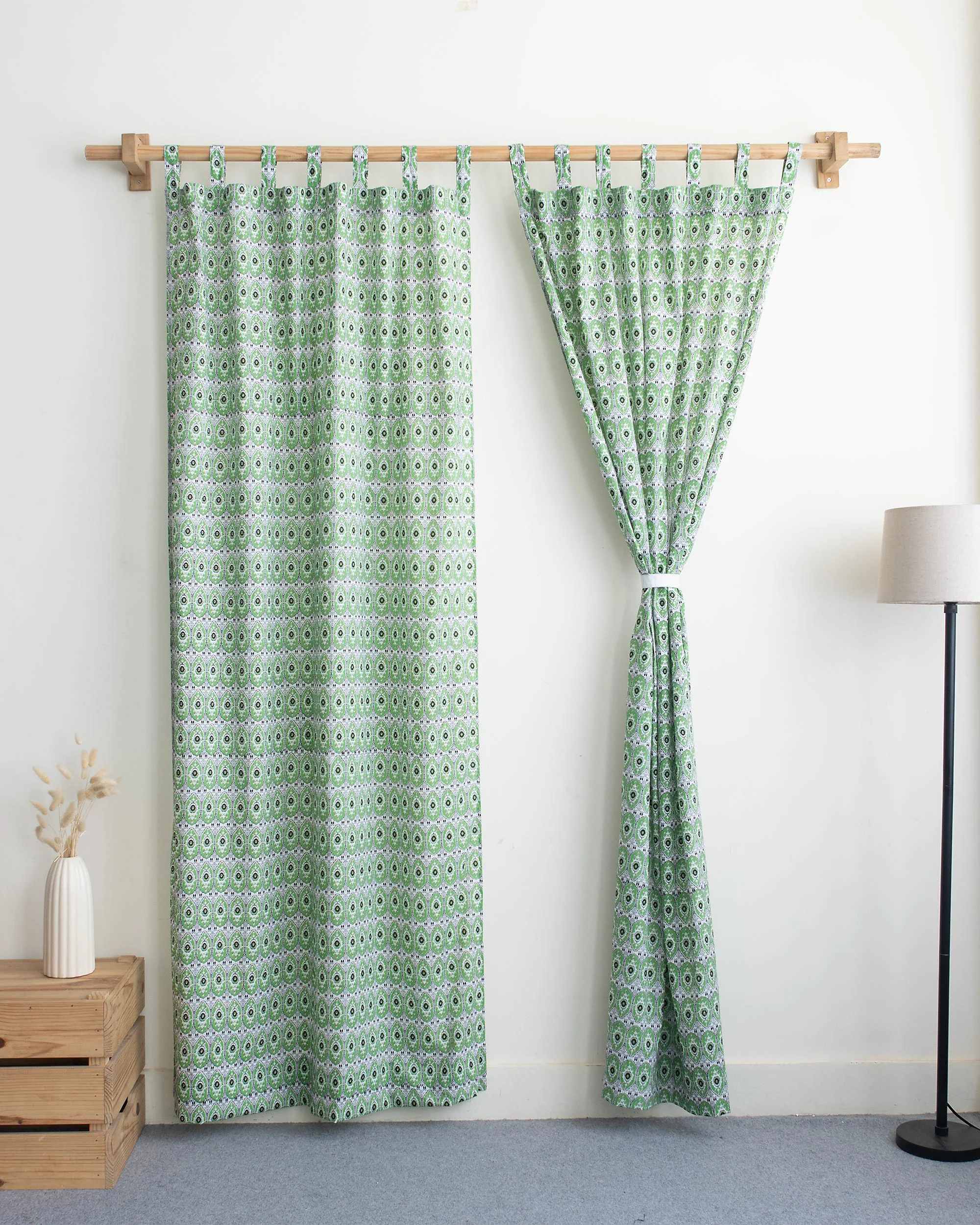 Premium Block Printed Pure Cotton Curtain - Image 3