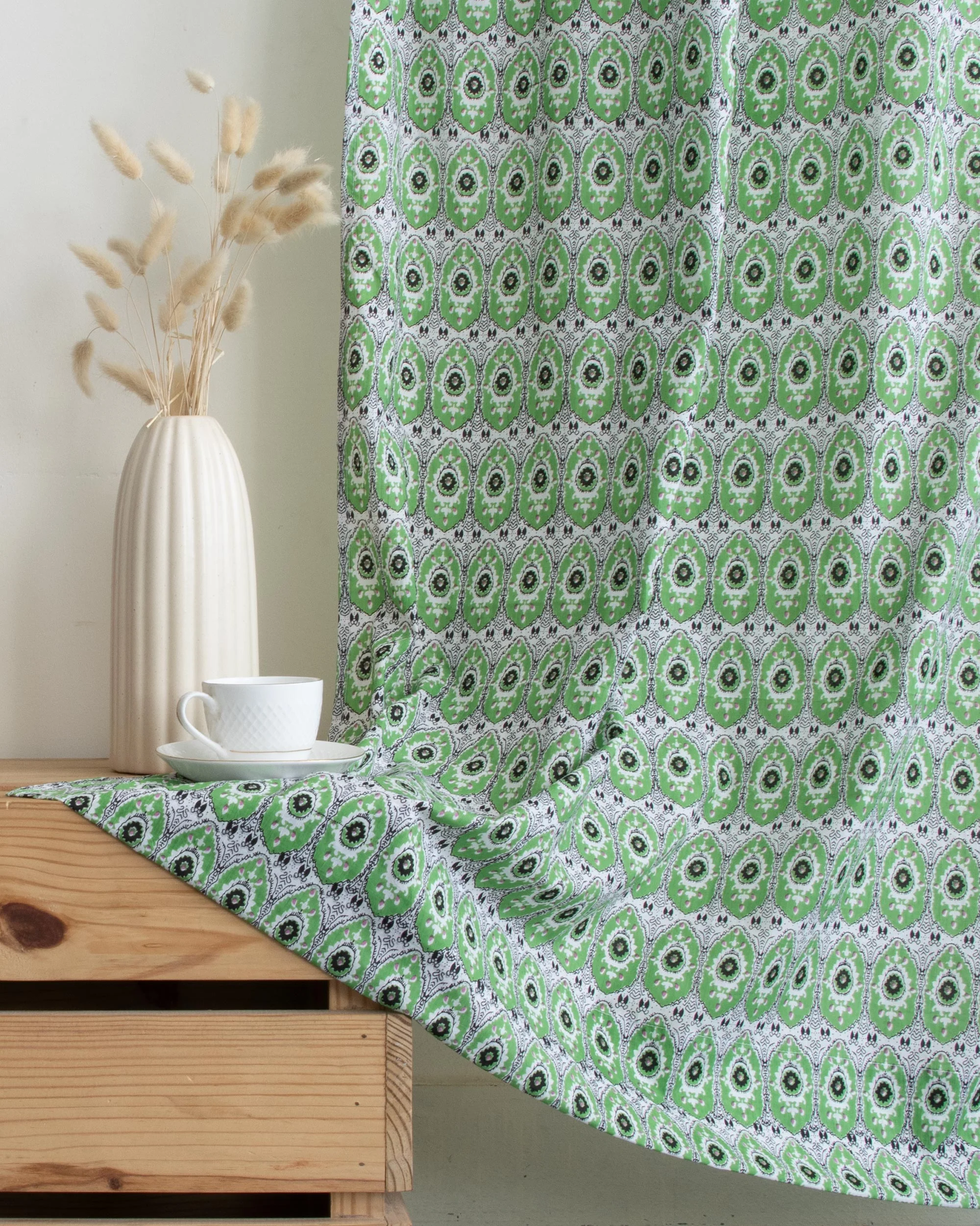 Premium Block Printed Pure Cotton Curtain - Image 4