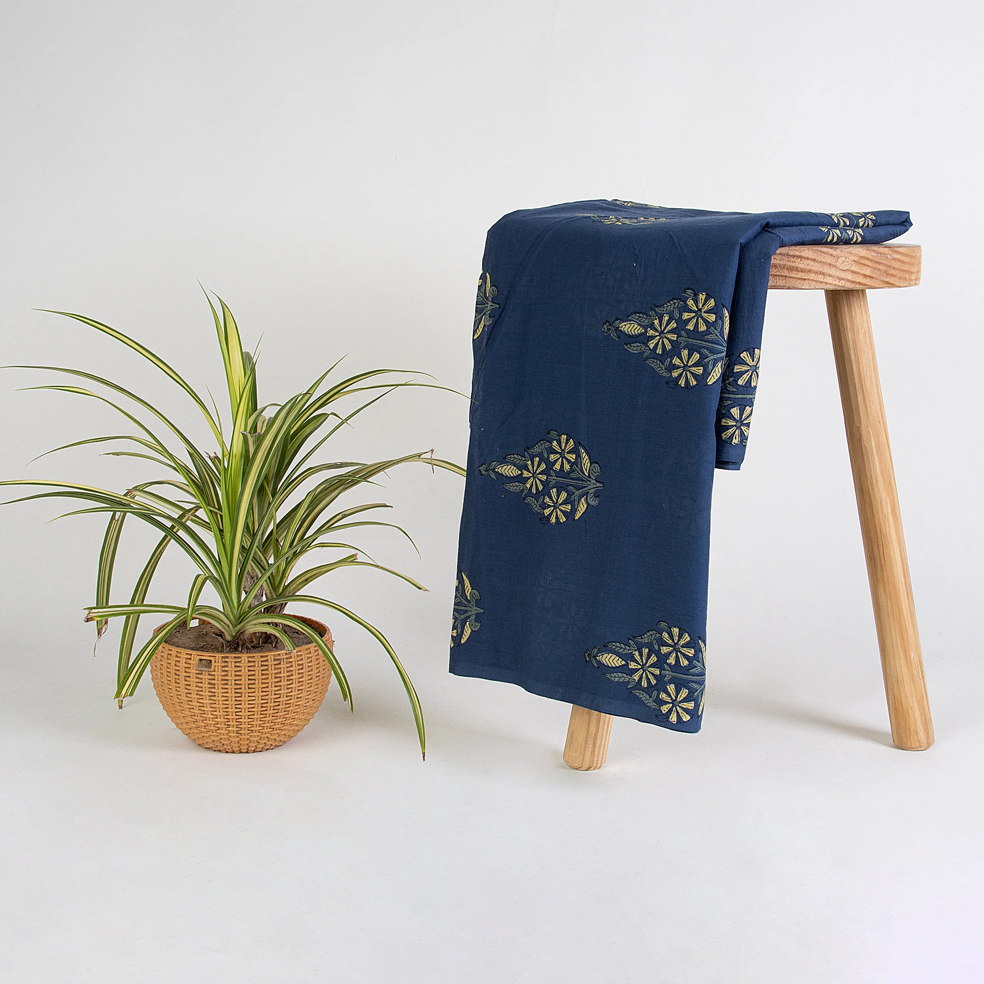 Boota Hand Block Print Dabu Fabric - Image 6