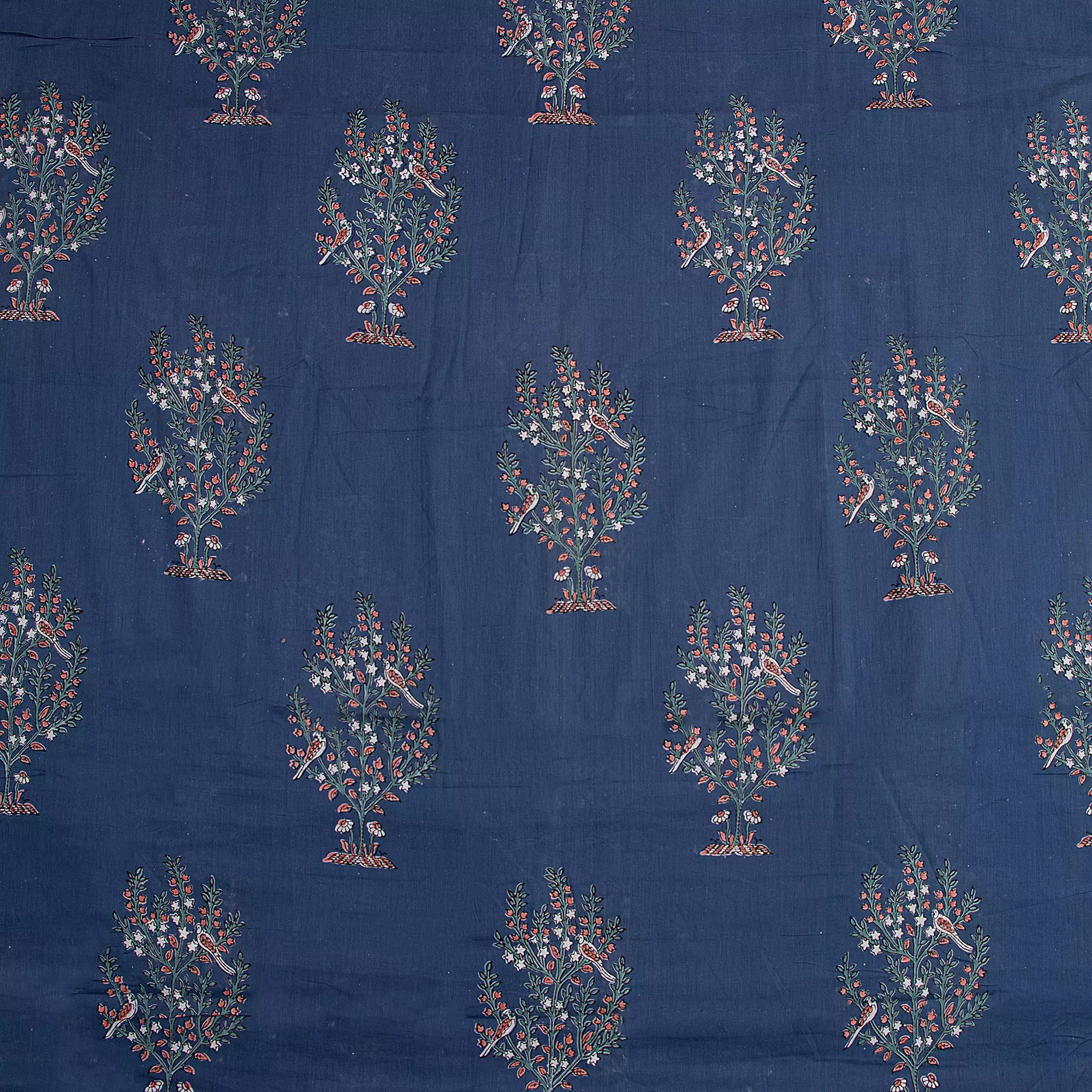 Blue Boota Hand Block Printed Fabric - Image 5