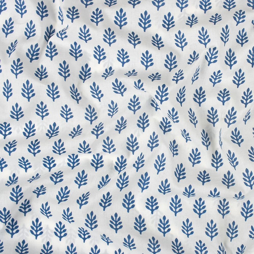 Booti Floral Cotton Hand Block Print Fabric - Image 4