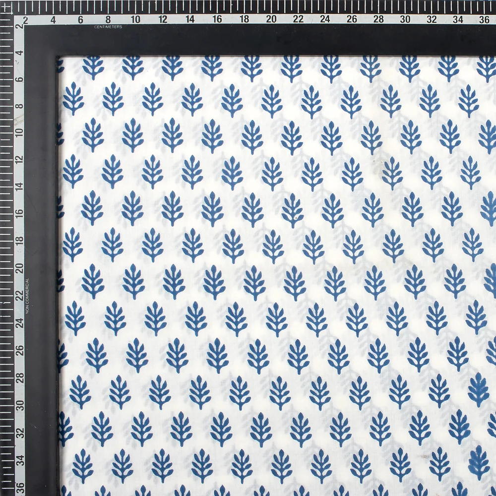 Booti Floral Cotton Hand Block Print Fabric - Image 5