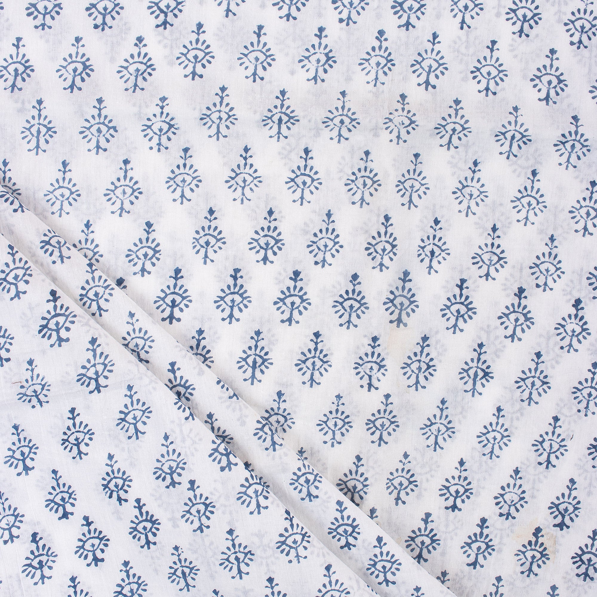 Booty Hand Block Print Fabric For Dress Material
