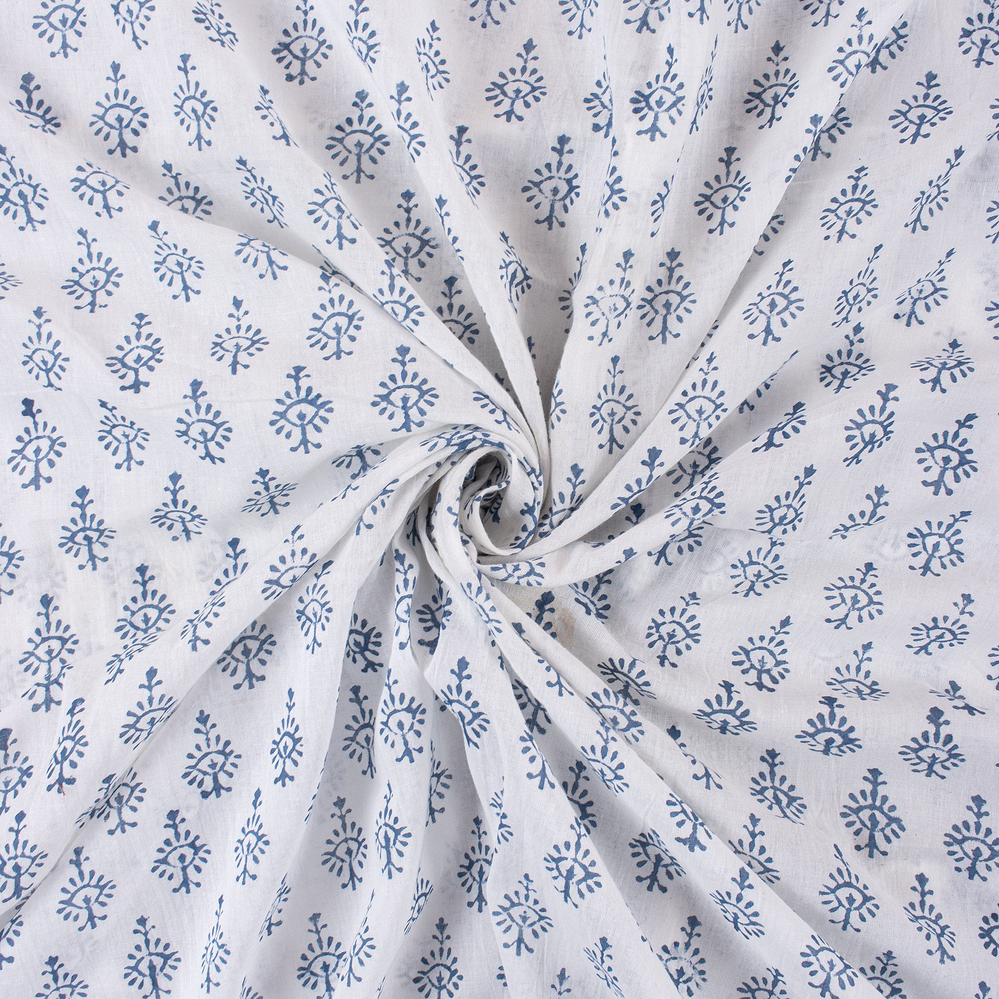 Booty Hand Block Print Fabric For Dress Material - Image 2