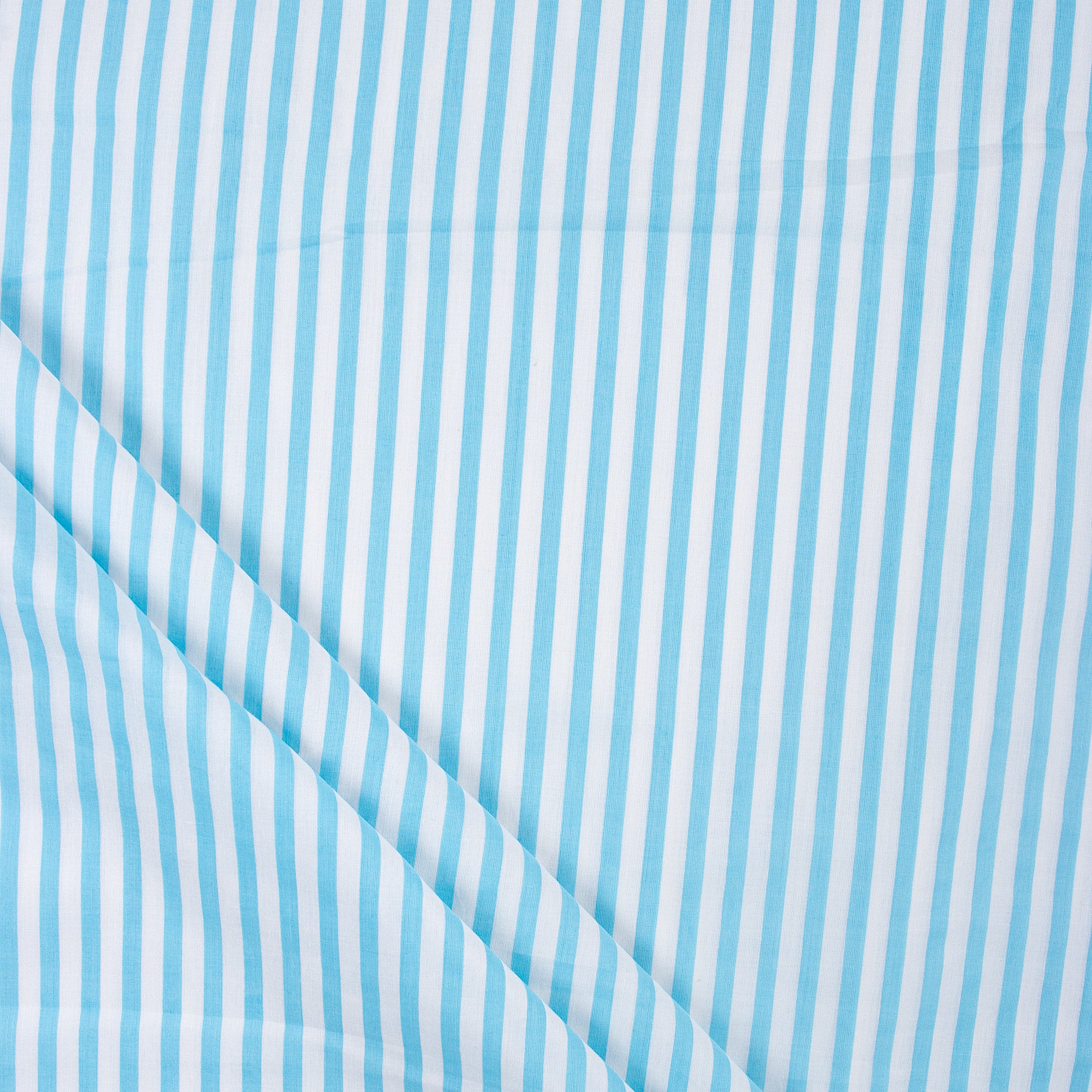 Cotton Striped Block Print Fabric