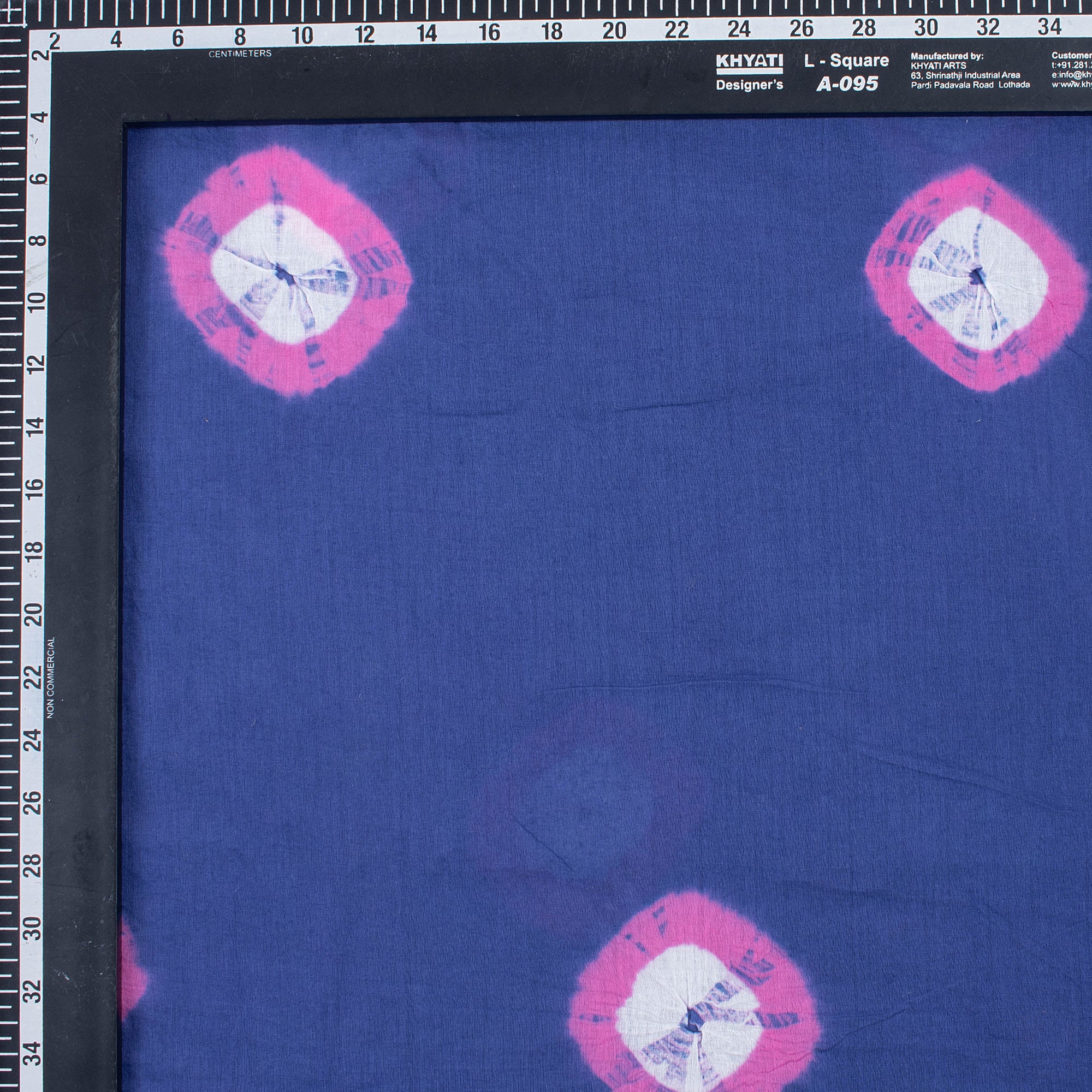 Blue Cotton Tie Dye Shibori Fabric - Image 2