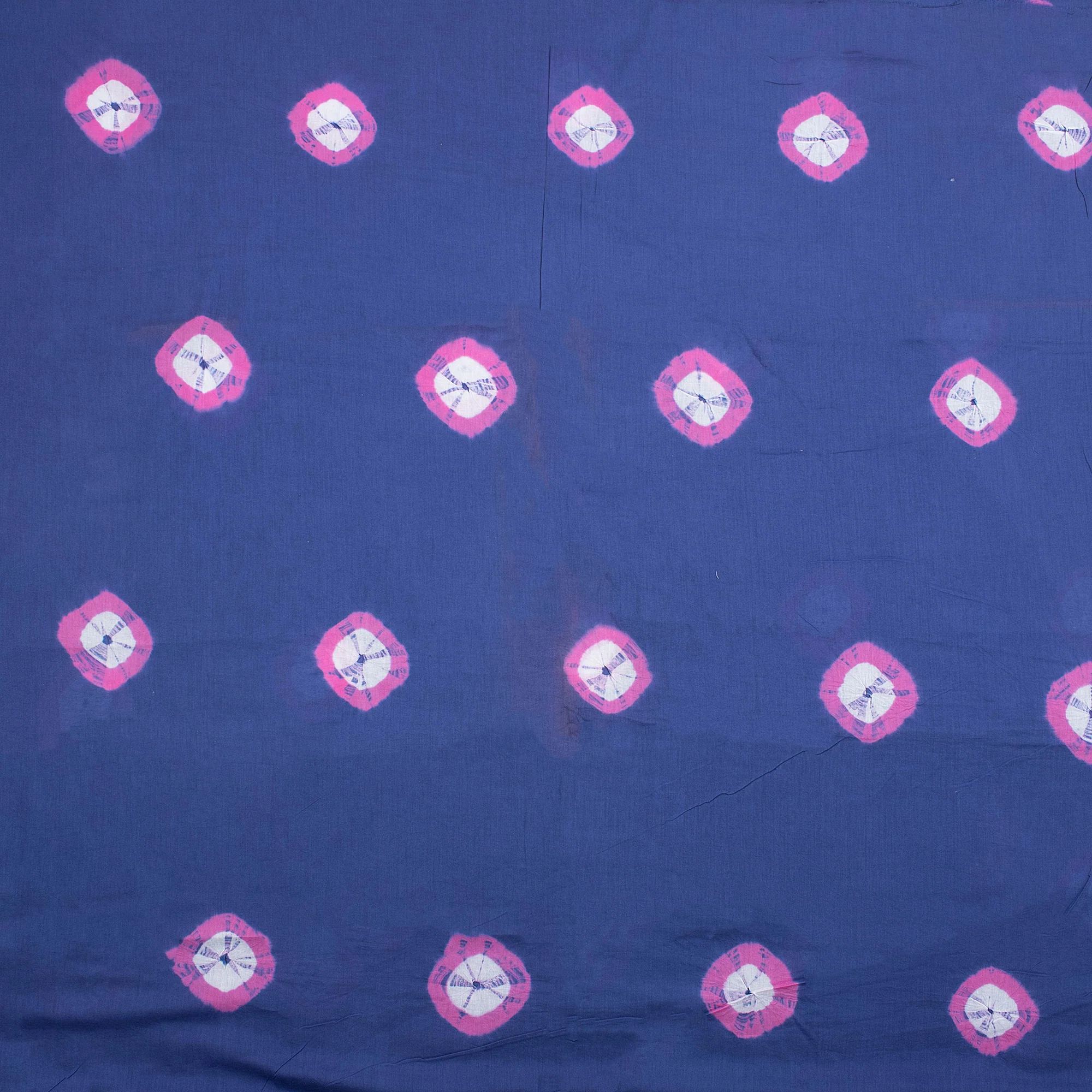 Blue Cotton Tie Dye Shibori Fabric - Image 3
