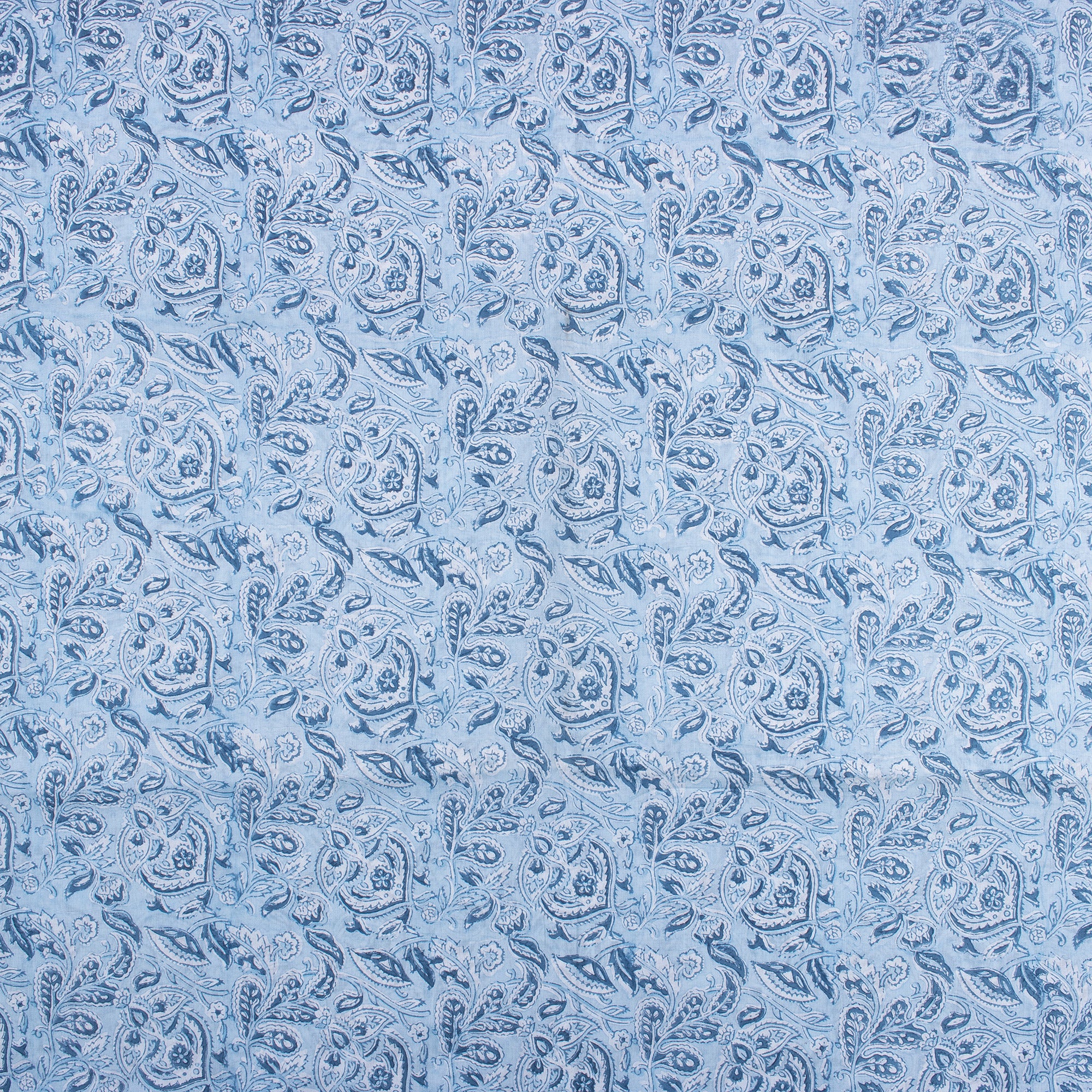 Floral Block Printed Cotton Fabric - Image 4