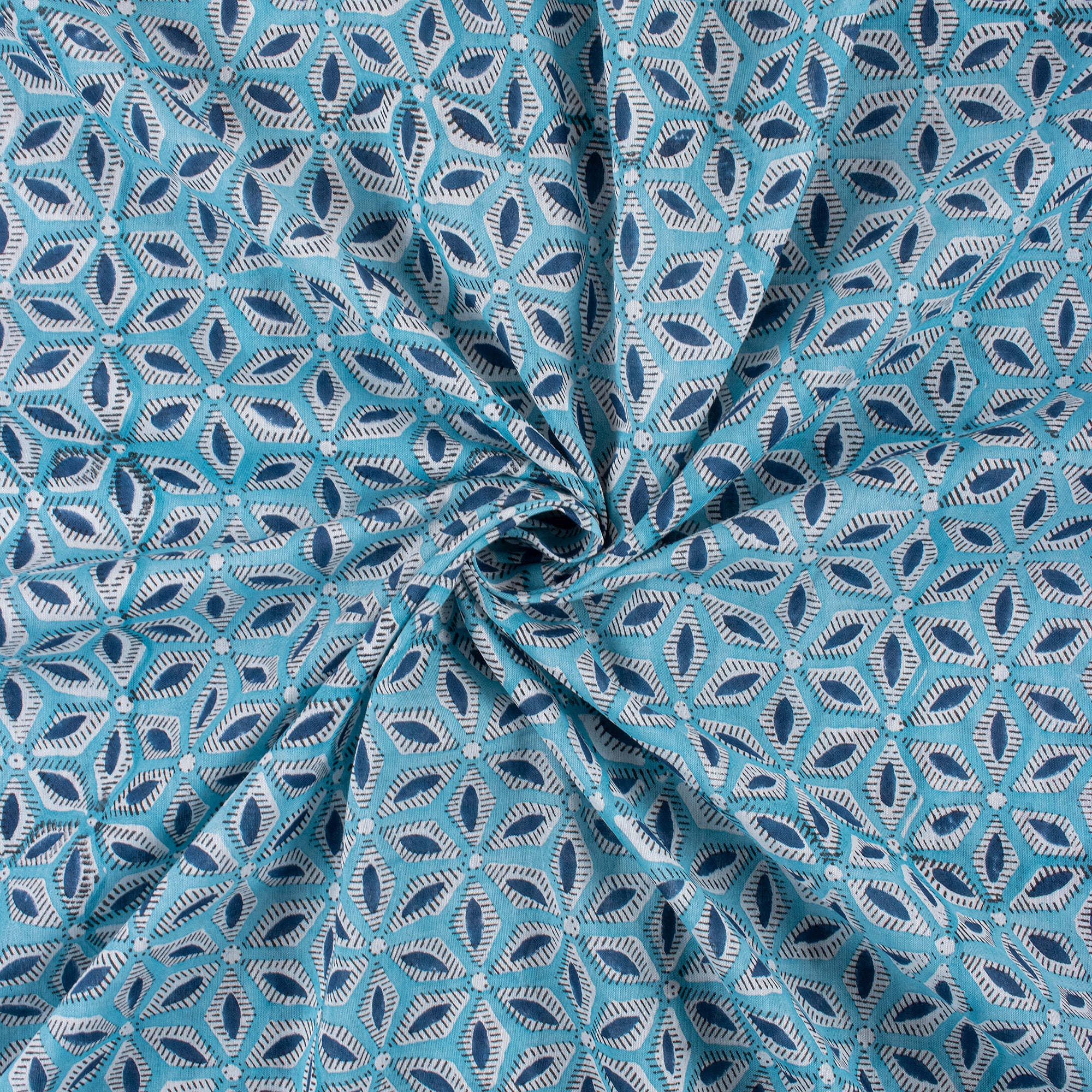 Floral Indian Block Print Fabric - Image 3