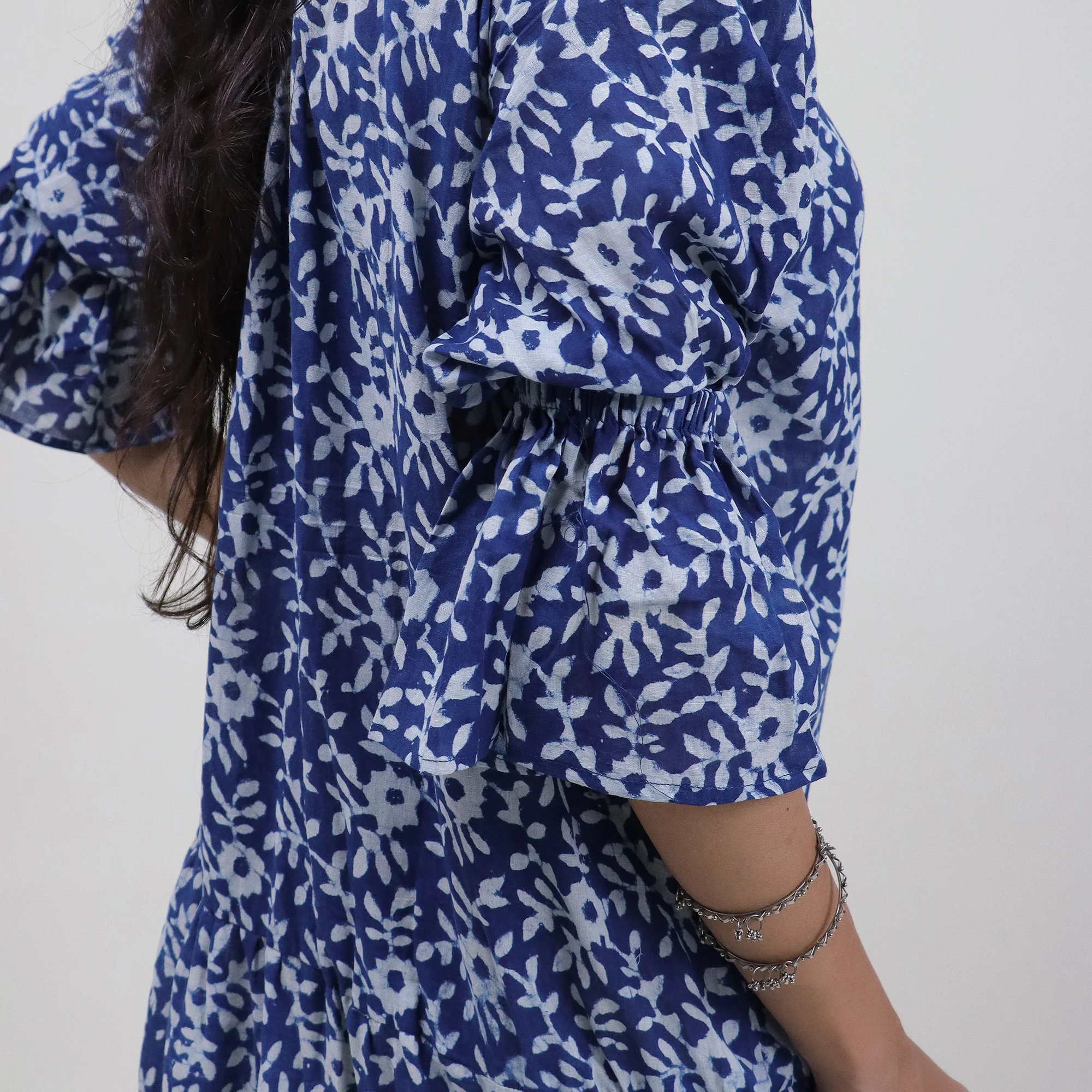 Floral Indian Casual Midi Dress for women - Image 3