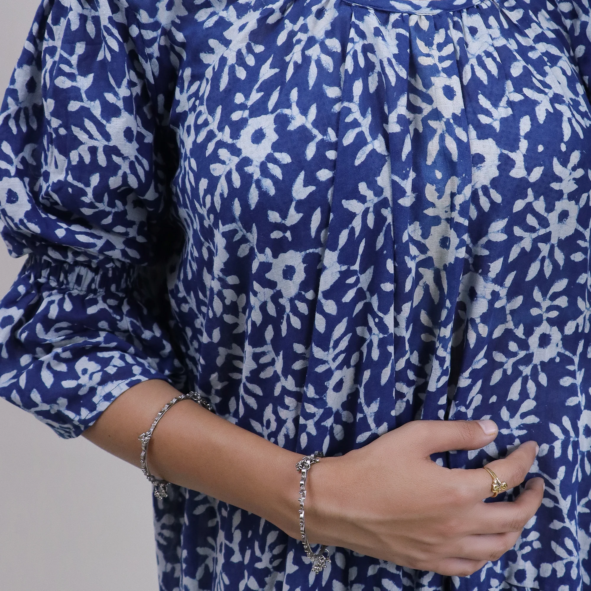 Floral Indian Casual Midi Dress for women - Image 4