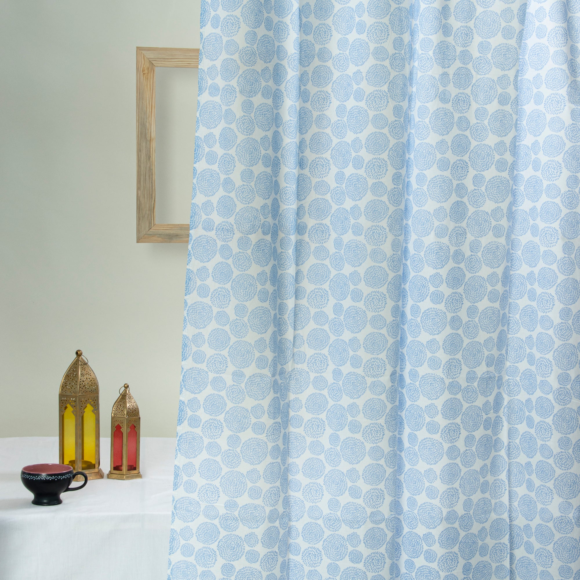 Floral Indian Handmade Cotton Curtains - Image 3
